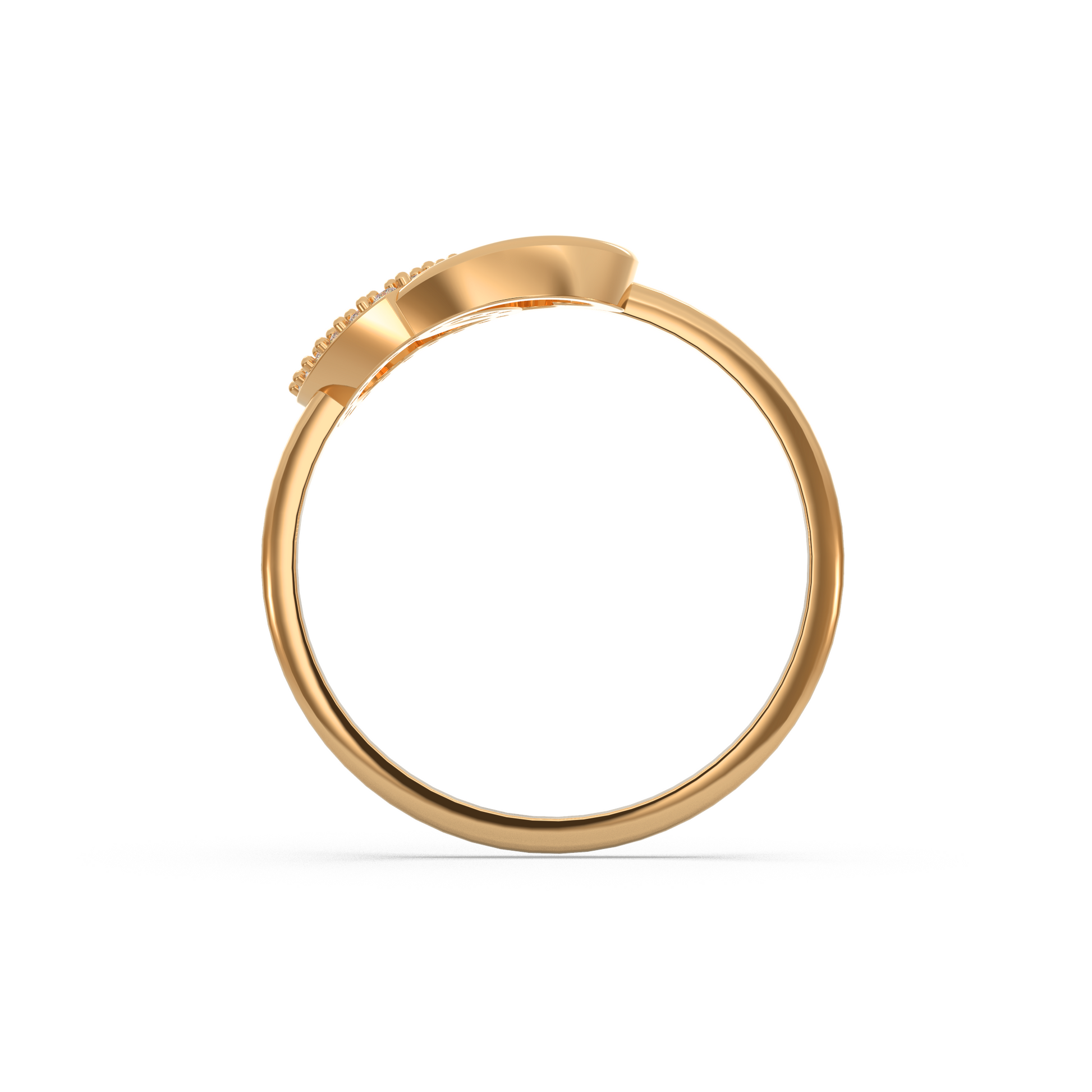 14 Kt Rose Gold Diamond Ring
