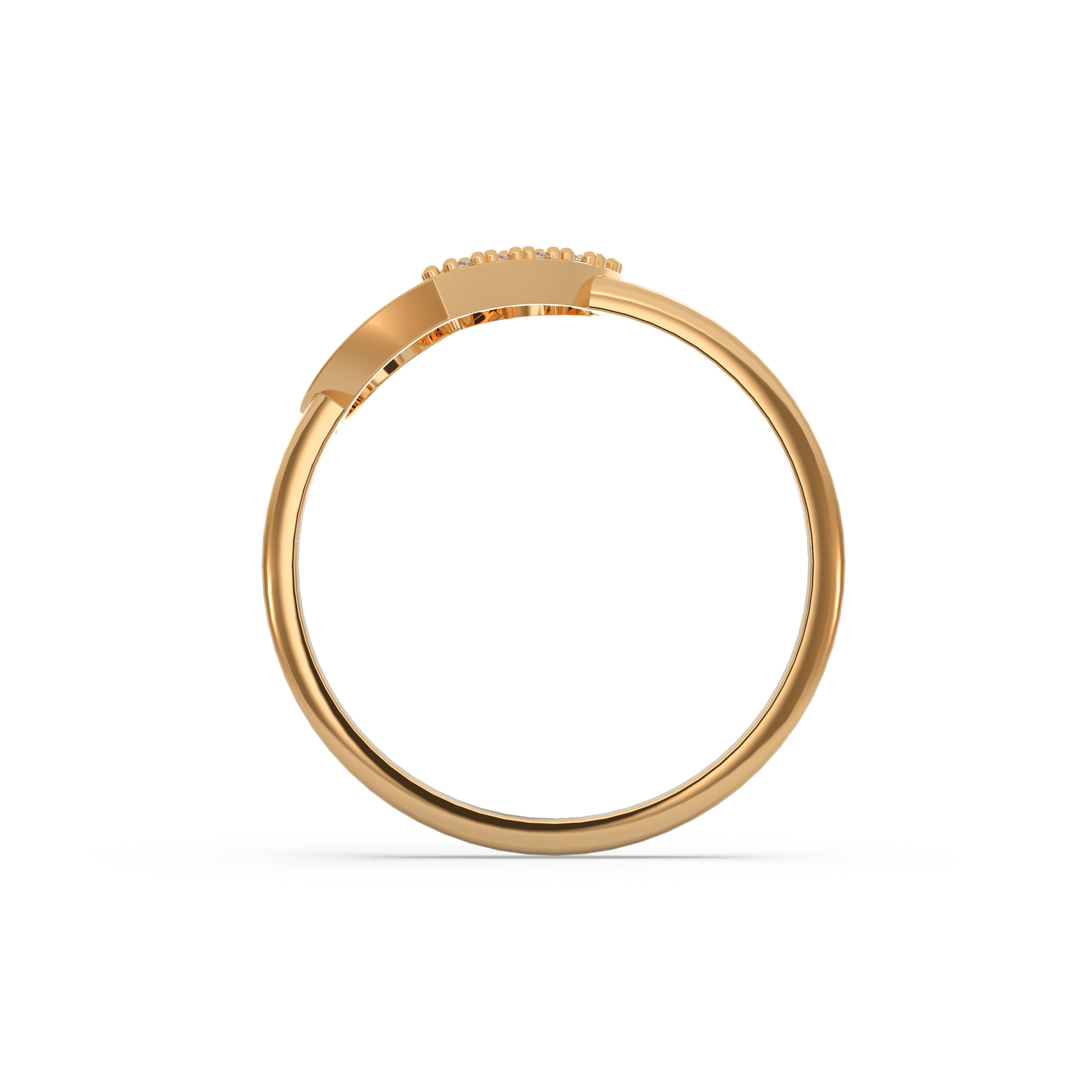 14 Kt Rose Gold Diamond Ring