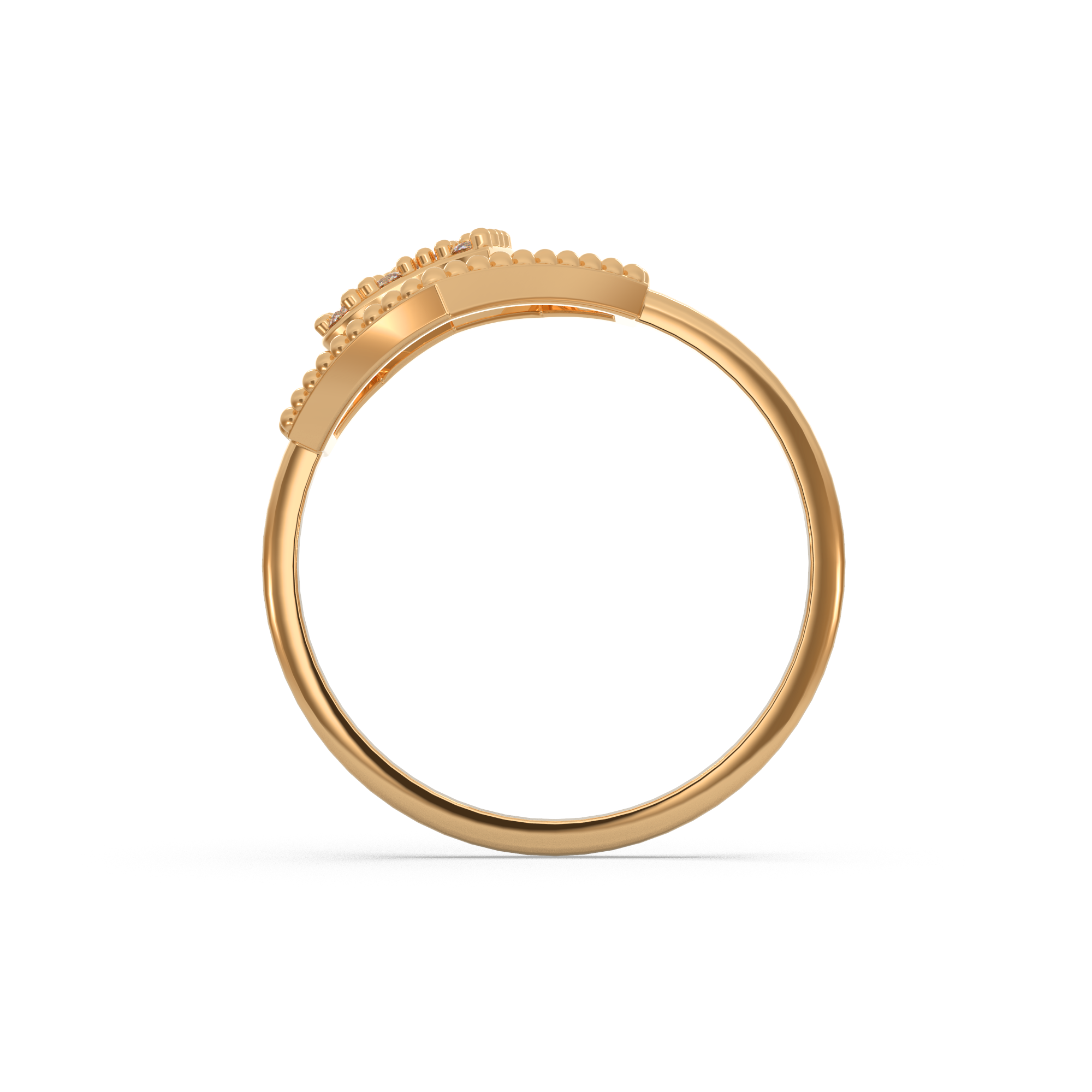 Modern Heart Diamond Ring