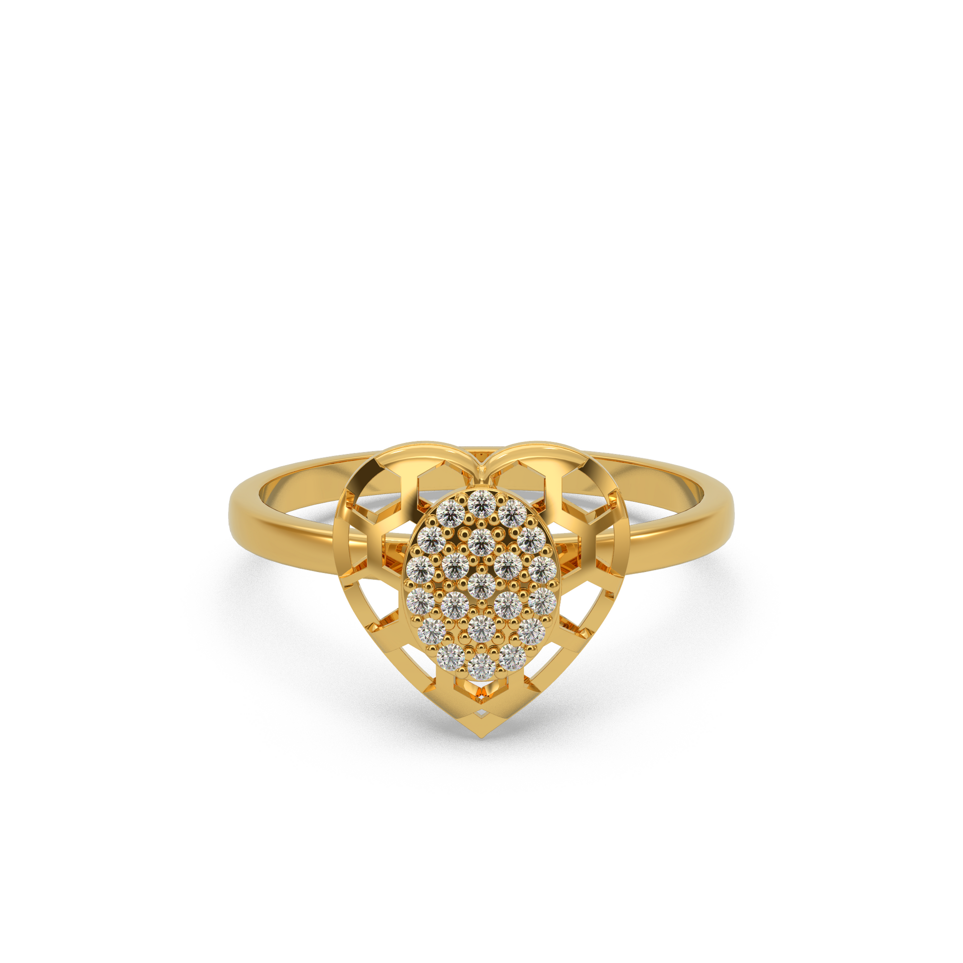 14 Kt Rose Gold Diamond Ring