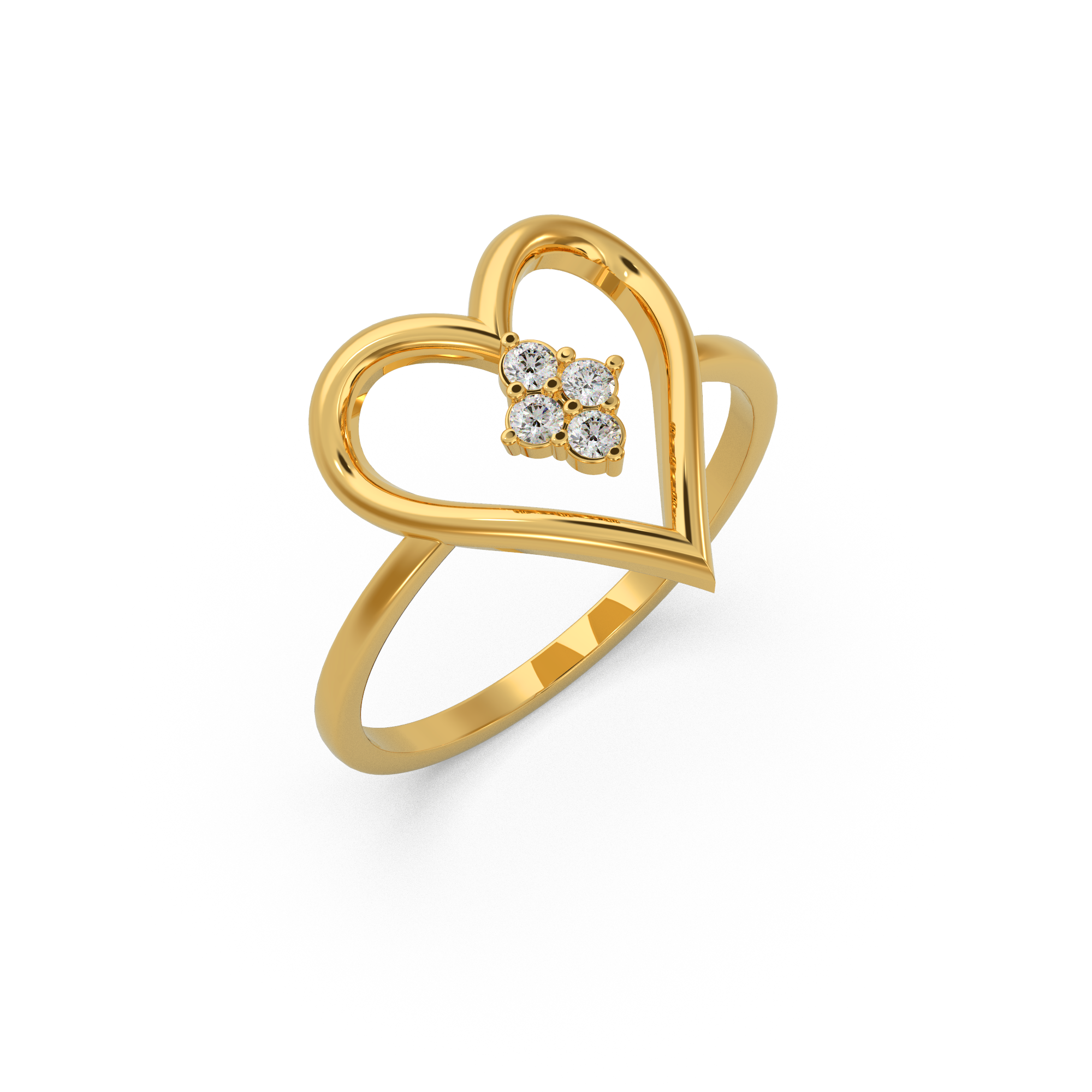 Love Symbol Heart Diamond Ring