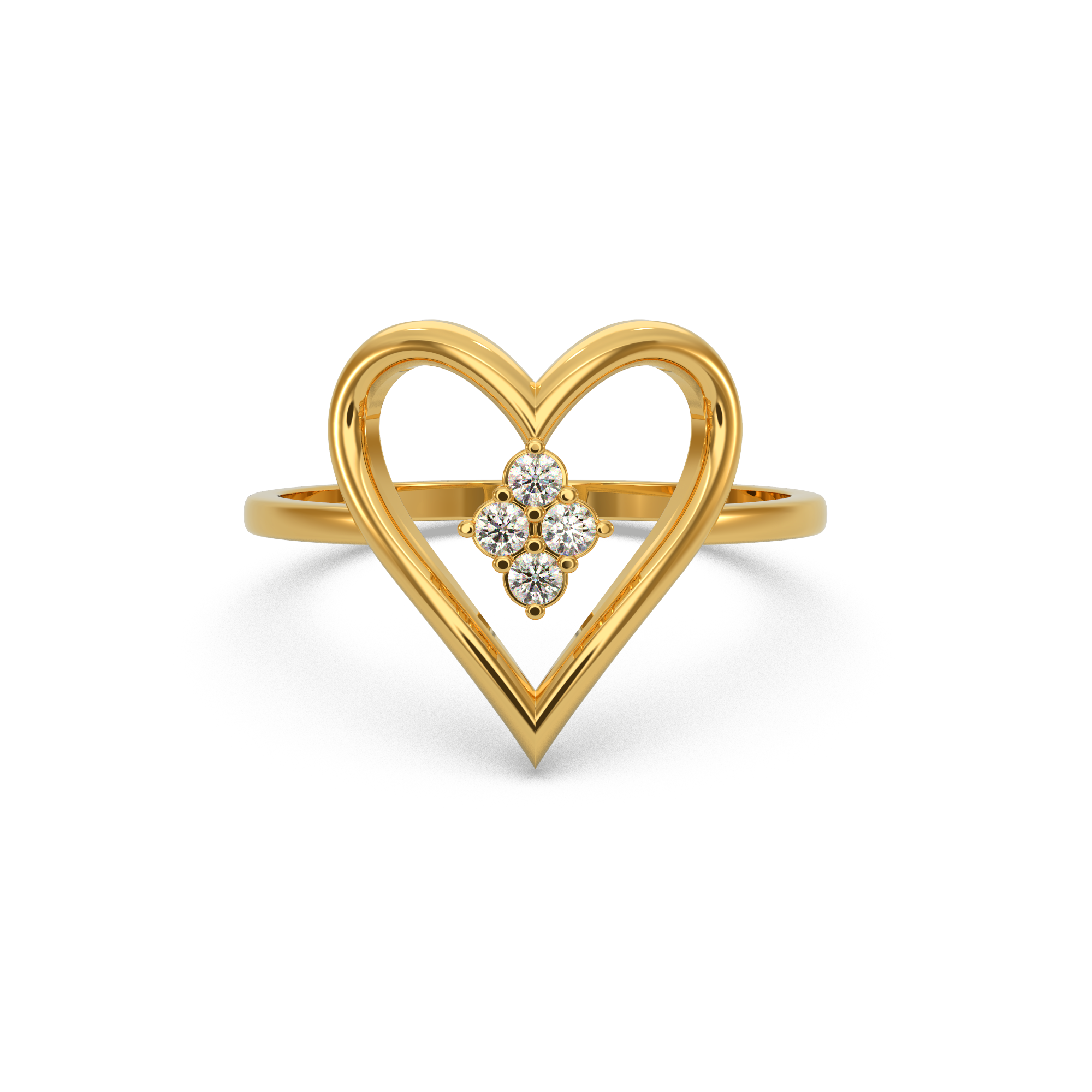 Love Symbol Heart Diamond Ring