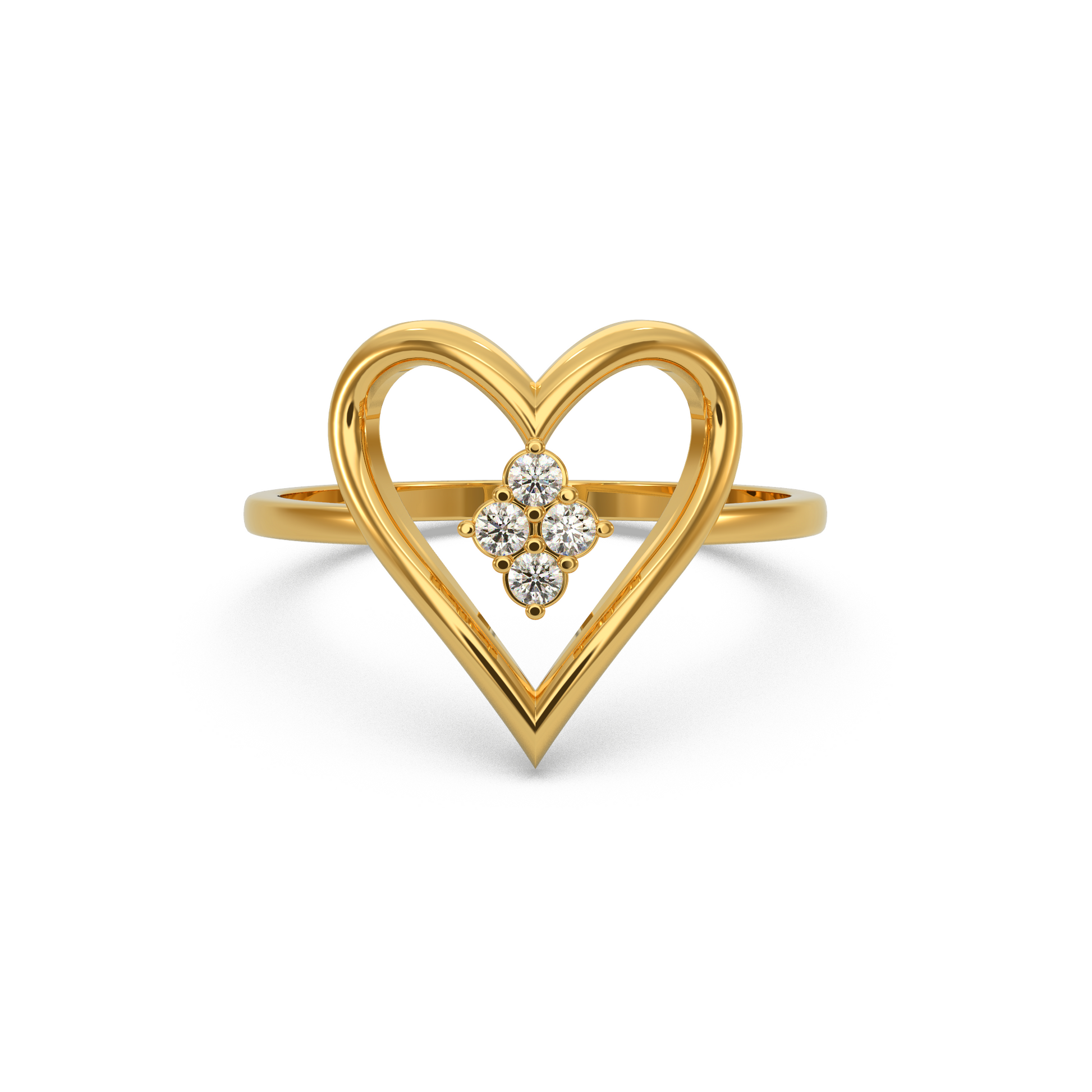 14 Kt Yellow Gold Diamond Ring
