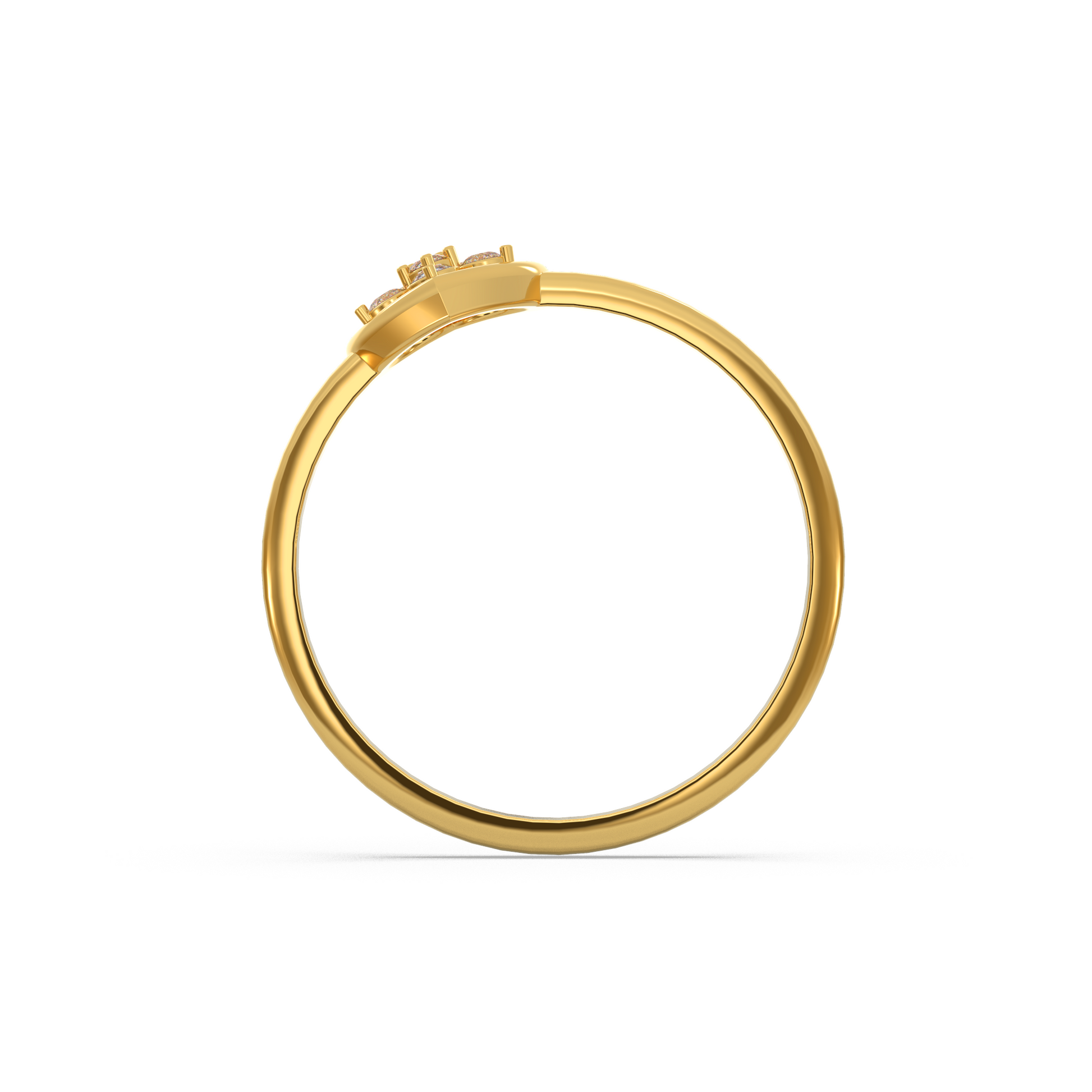 14 Kt Yellow Gold Diamond Ring