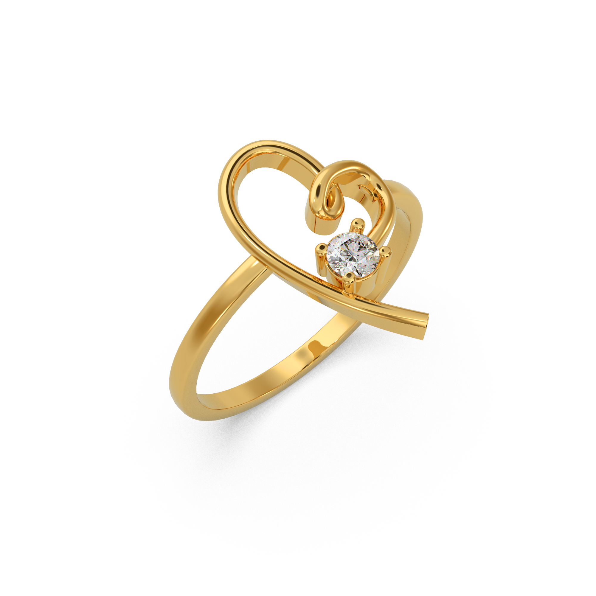 Stunning Heart Diamond Ring