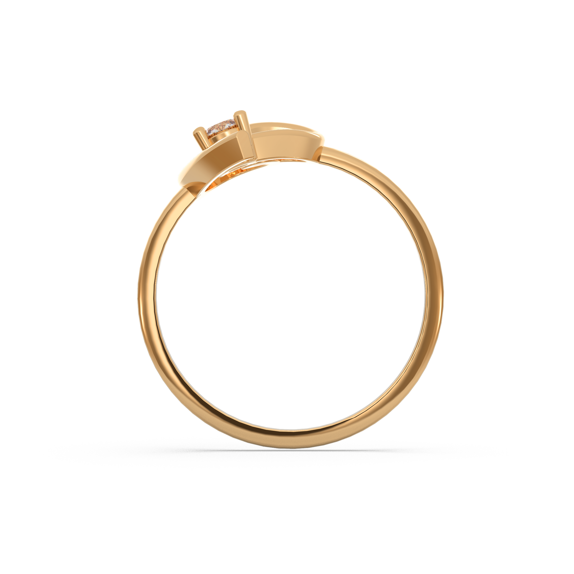 14 Kt Yellow Gold Diamond Ring