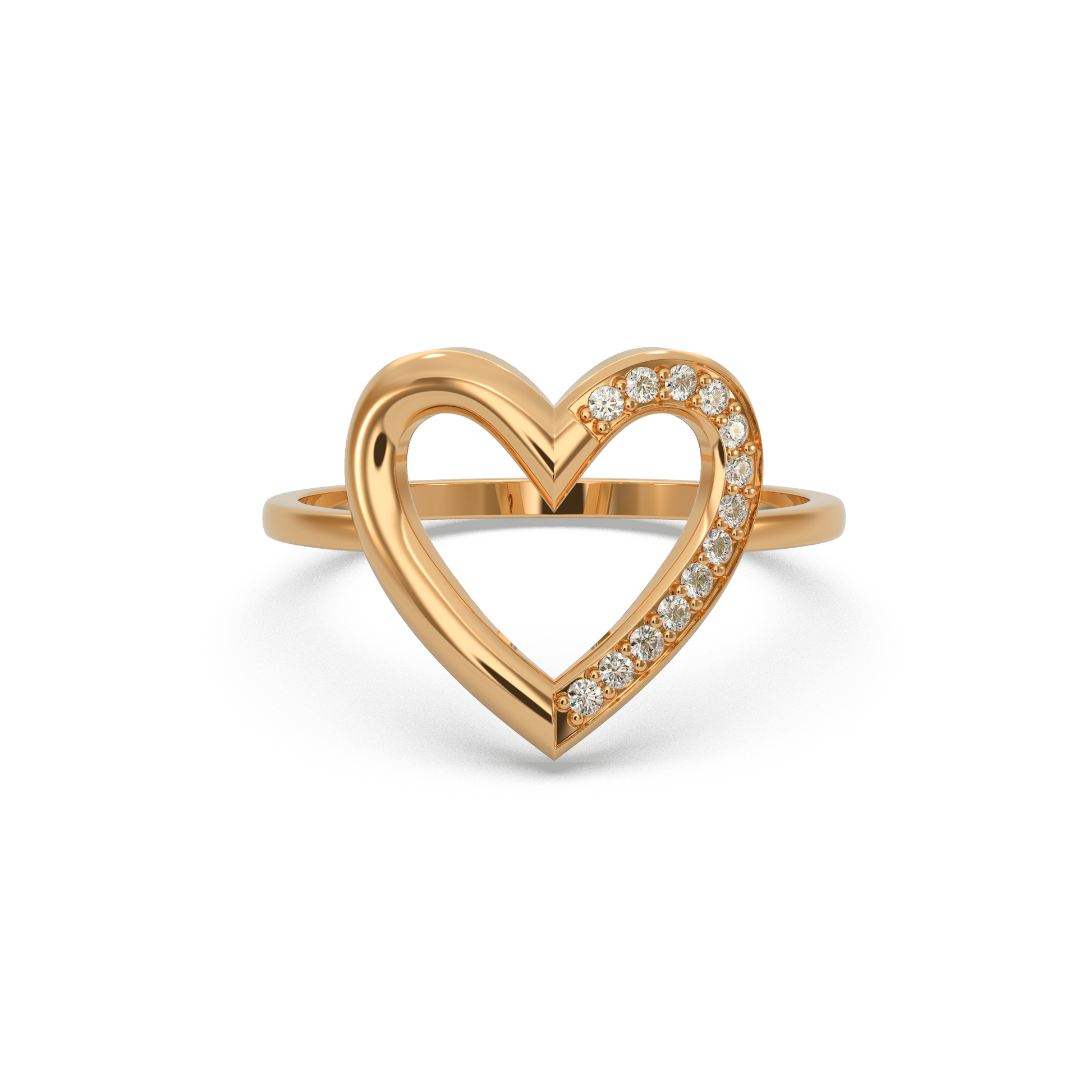 14 Kt Yellow Gold Diamond Ring