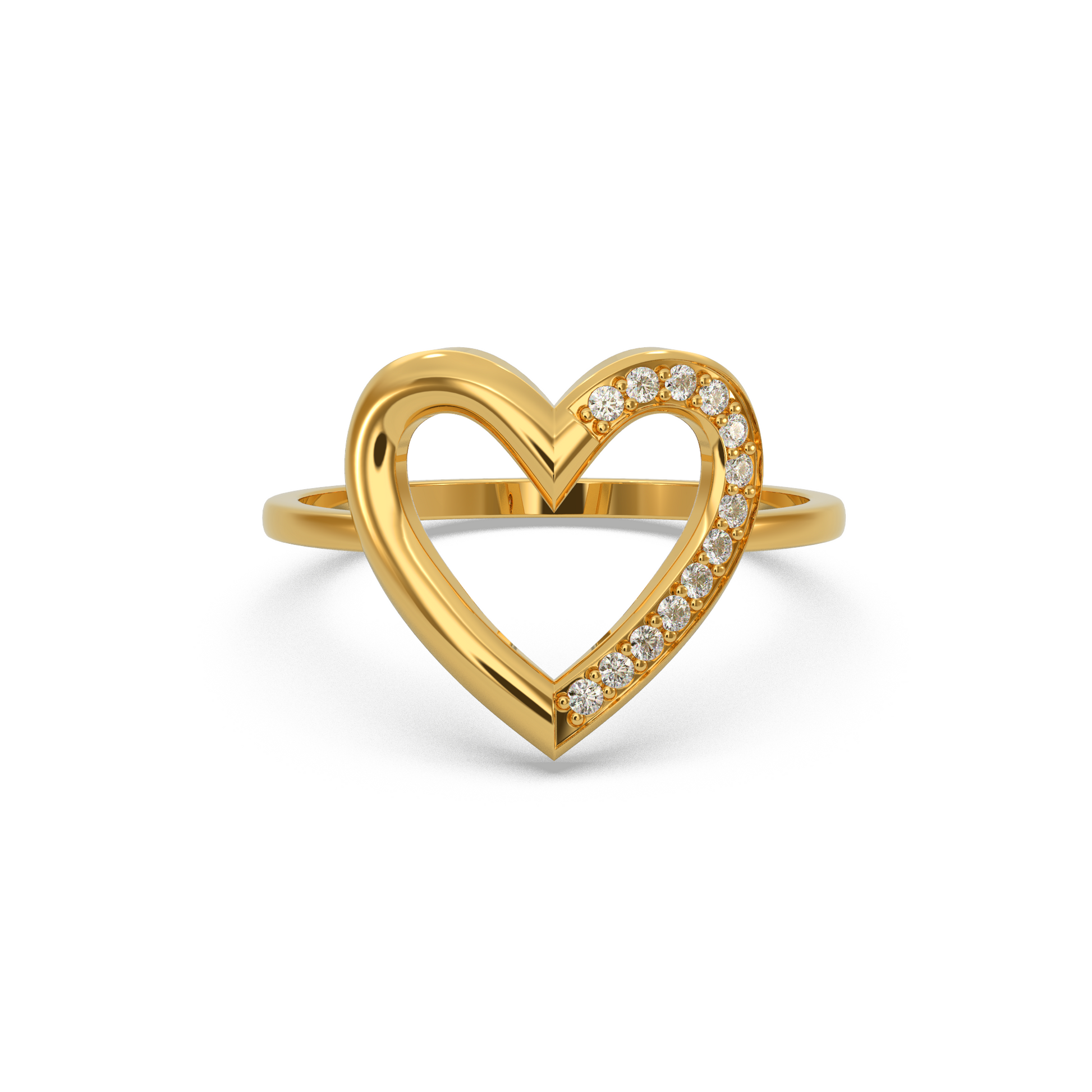14 Kt Yellow Gold Diamond Ring