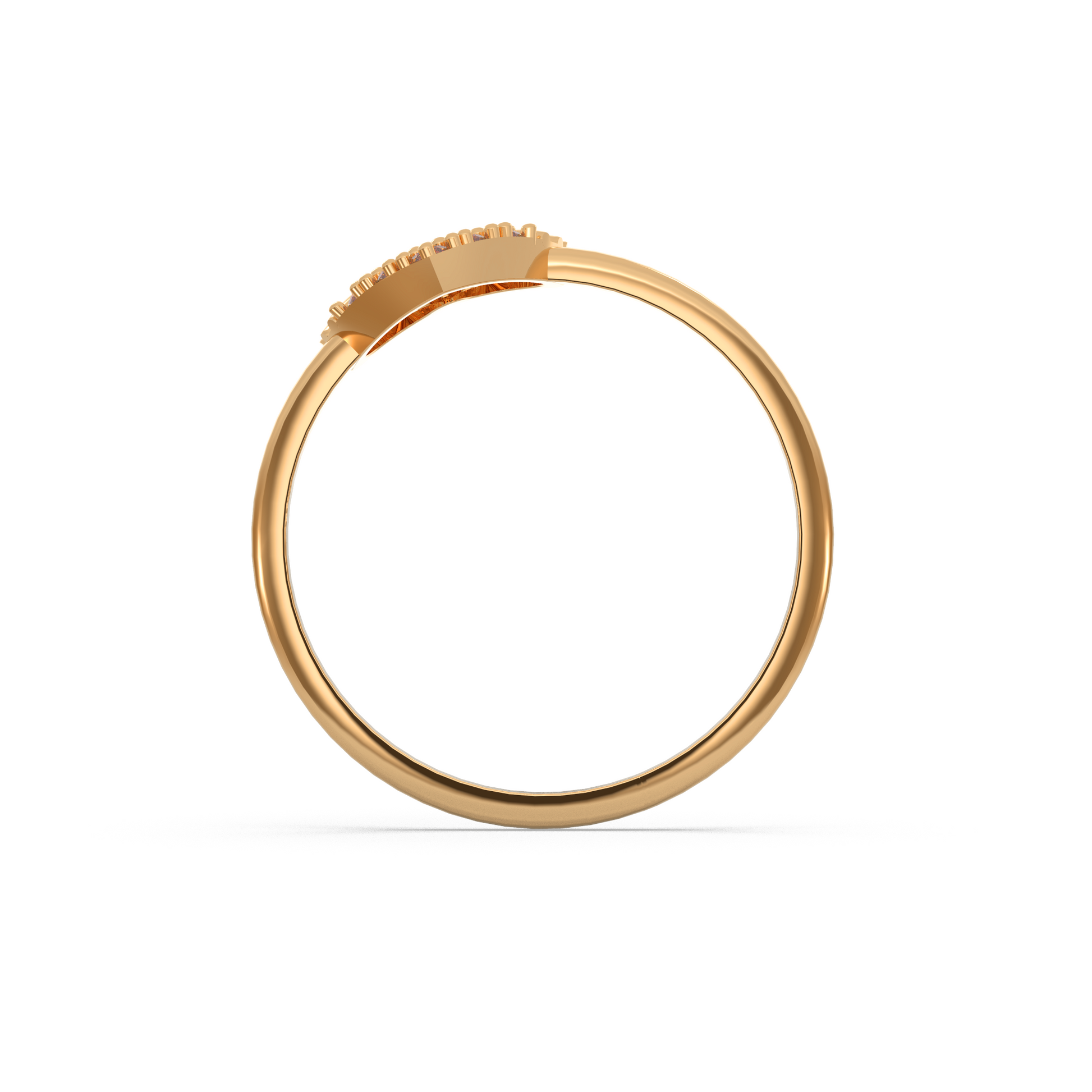 14 Kt Yellow Gold Diamond Ring