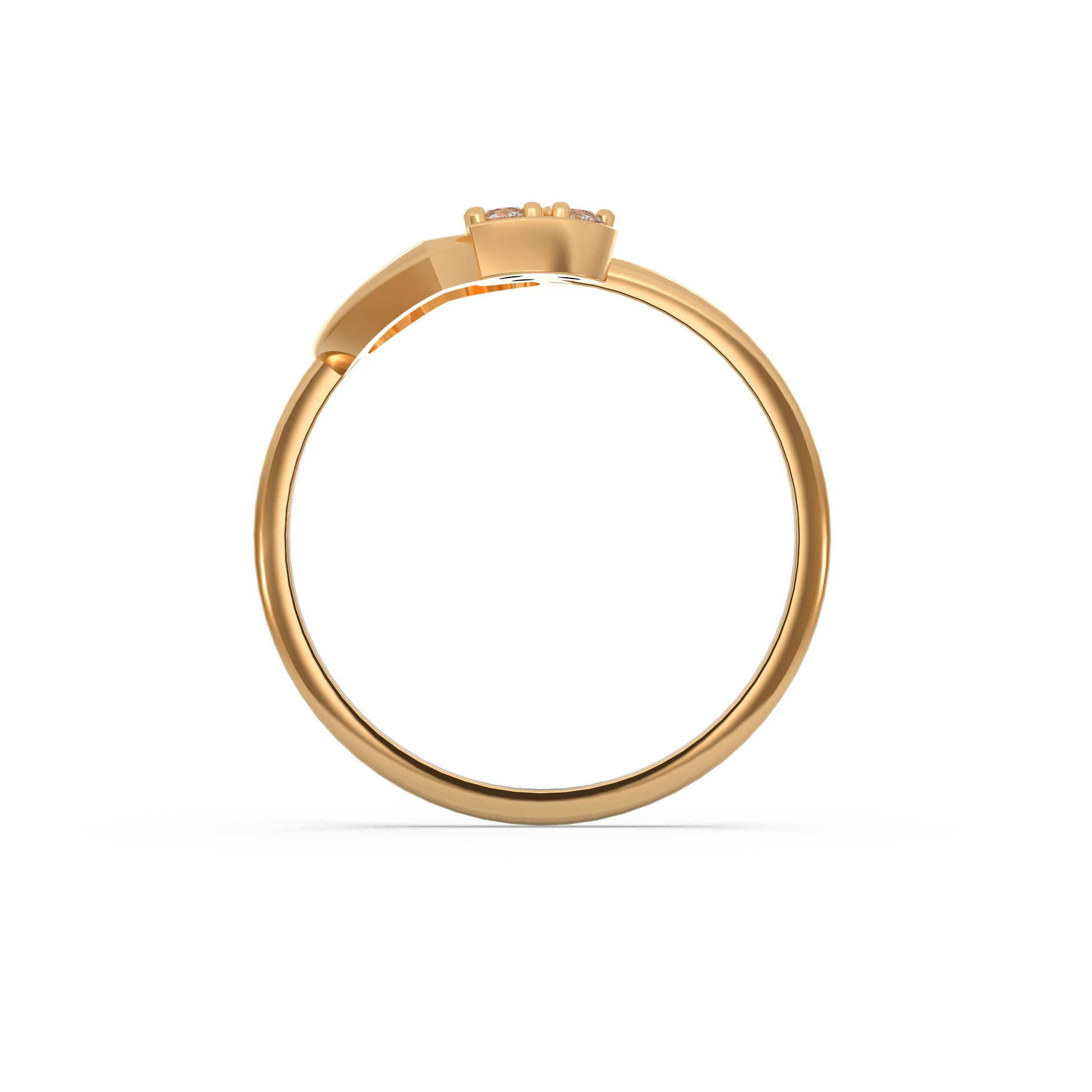 14 Kt Yellow Gold Diamond Ring