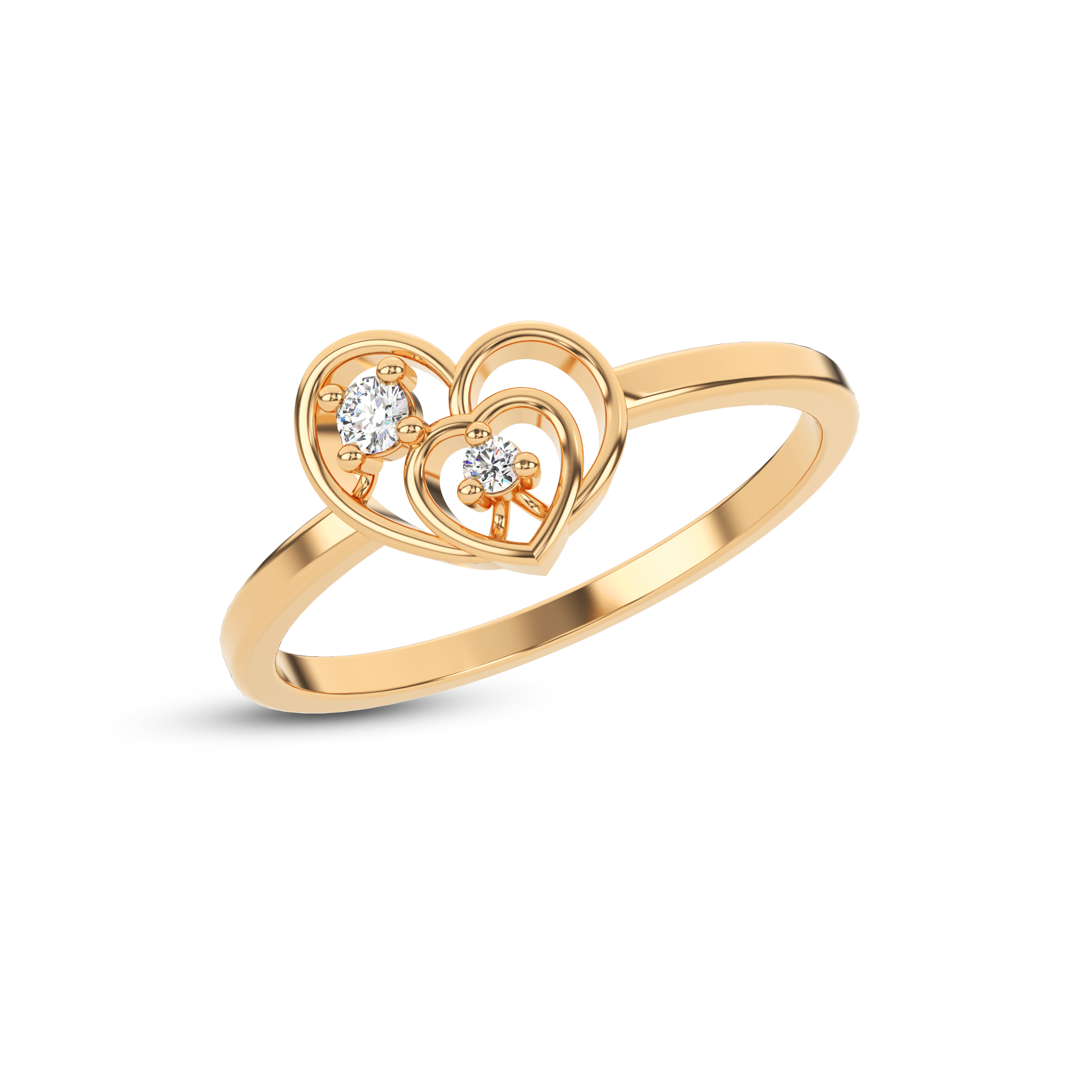 14 Kt Yellow Gold Diamond Ring