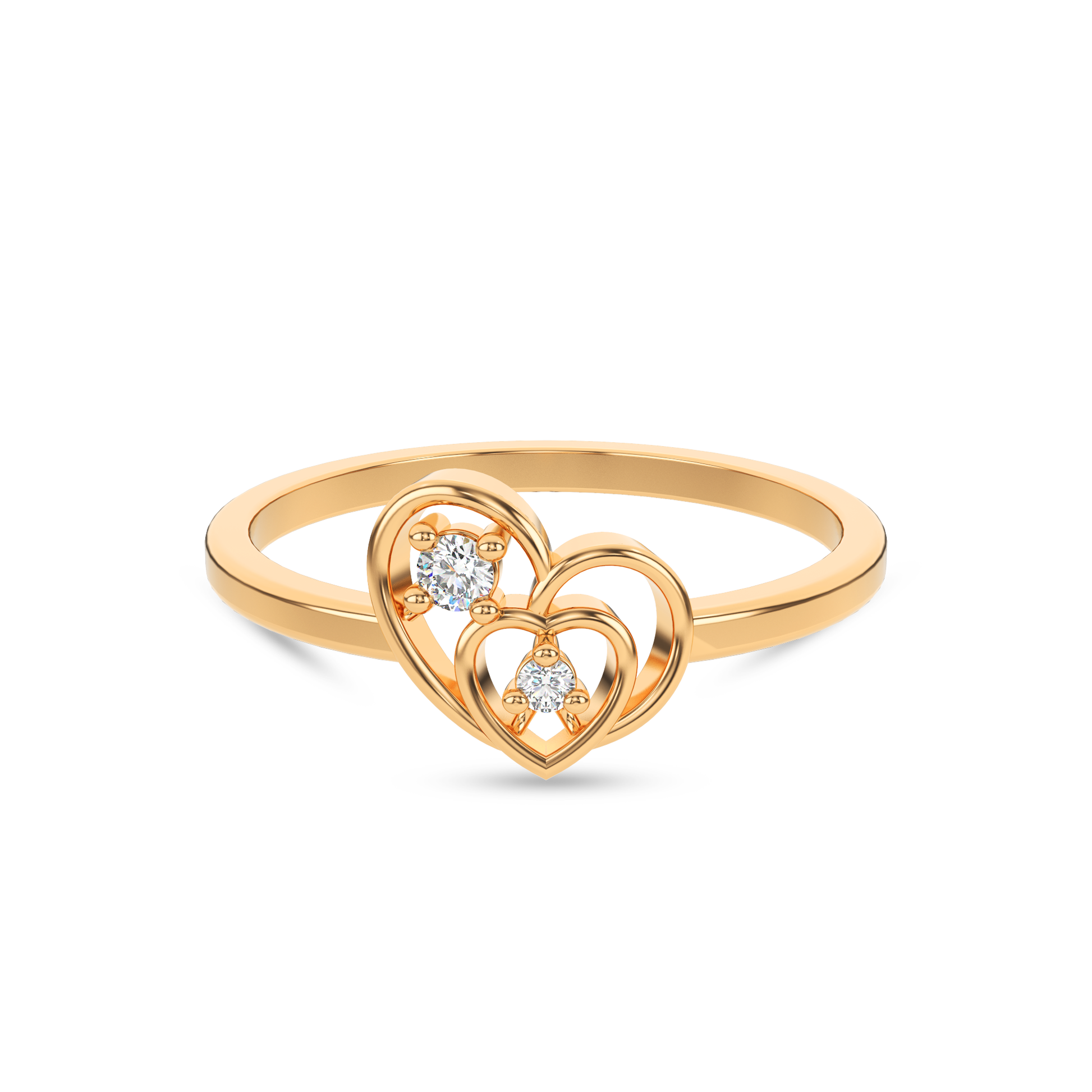 14 Kt Yellow Gold Diamond Ring