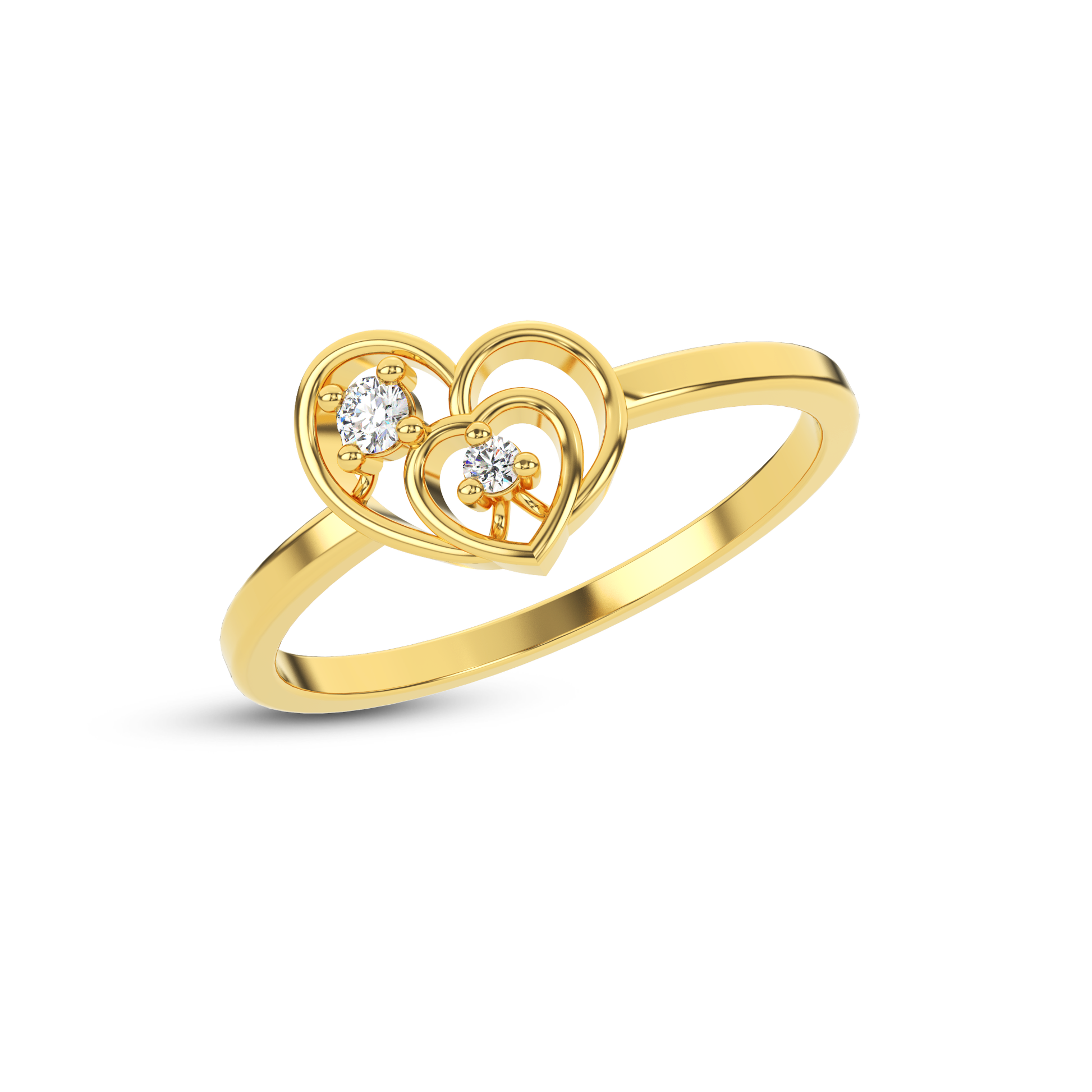 14 Kt Yellow Gold Diamond Ring