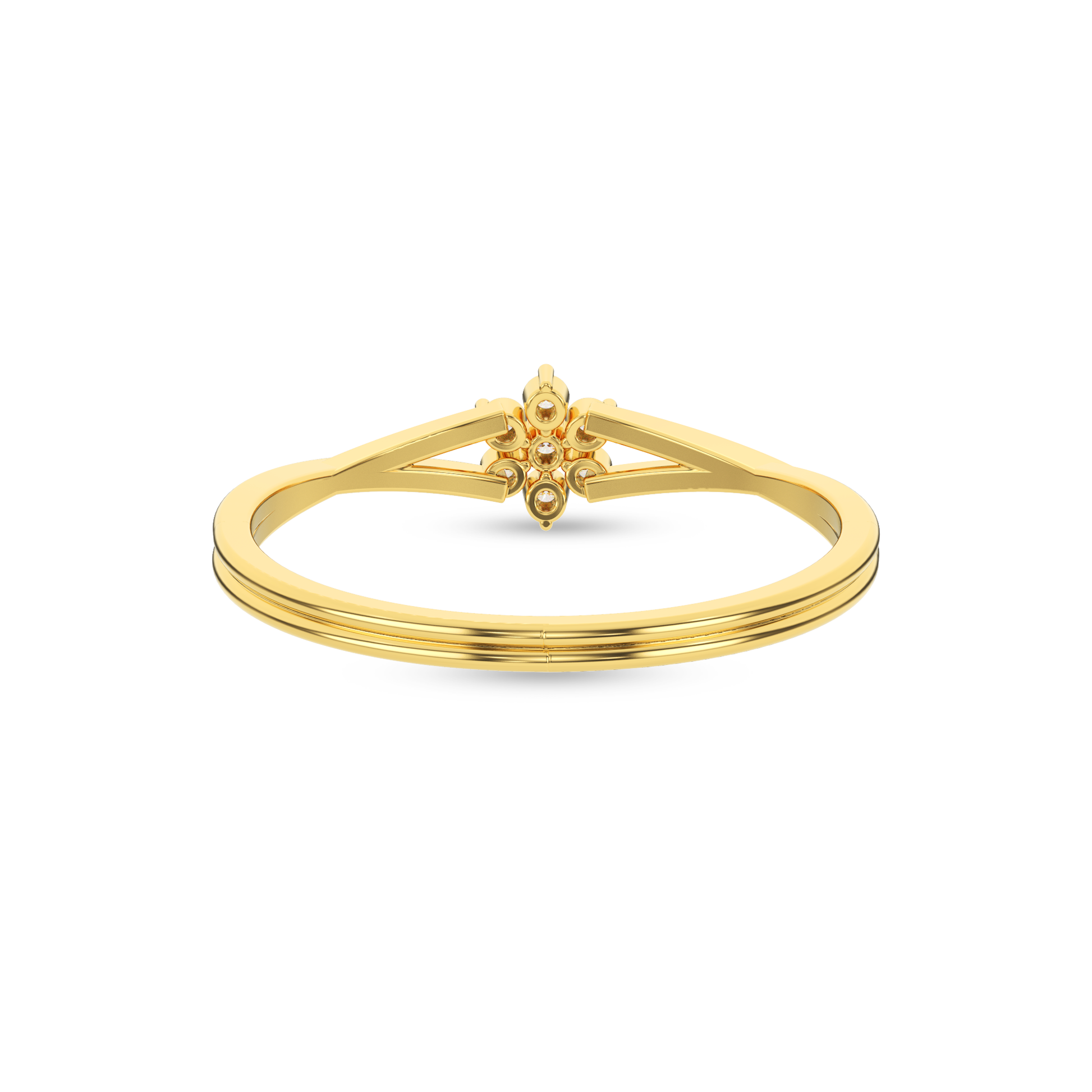 14 Kt Yellow Gold Diamond Ring