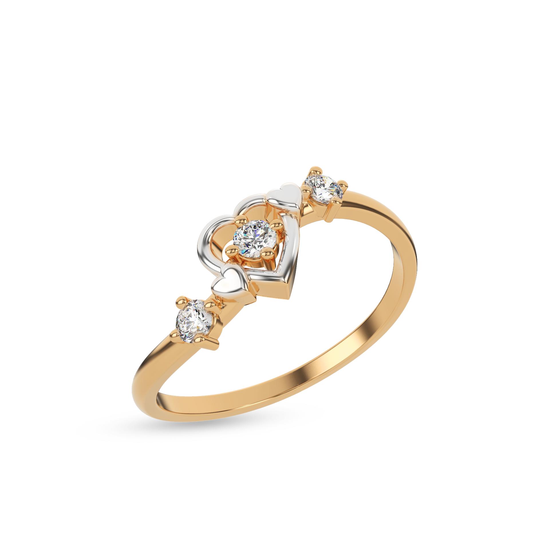 14 Kt Yellow Gold Diamond Ring