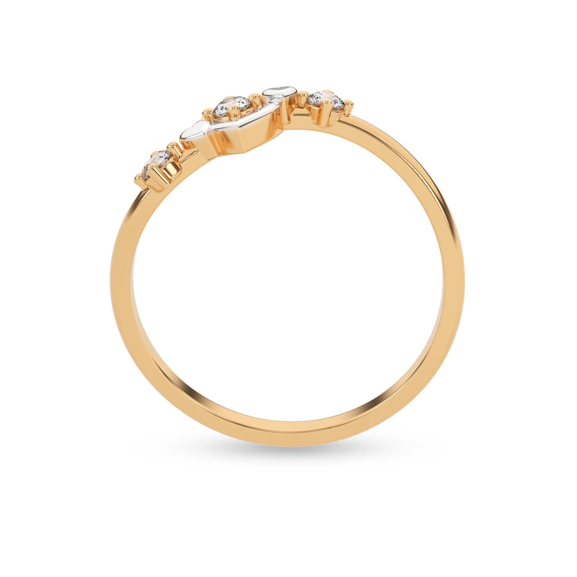 14 Kt Yellow Gold Diamond Ring