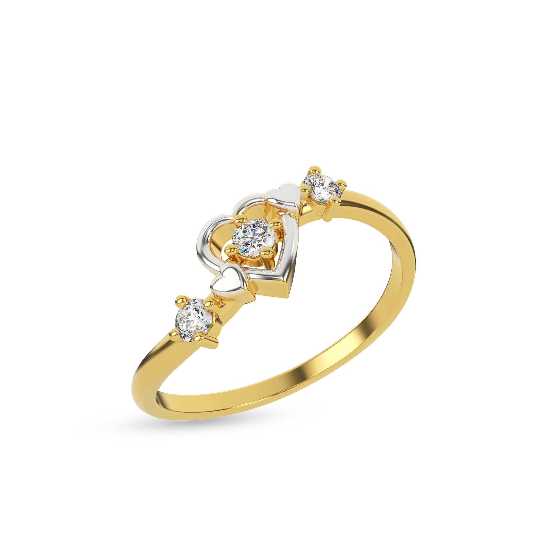 14 Kt Yellow Gold Diamond Ring