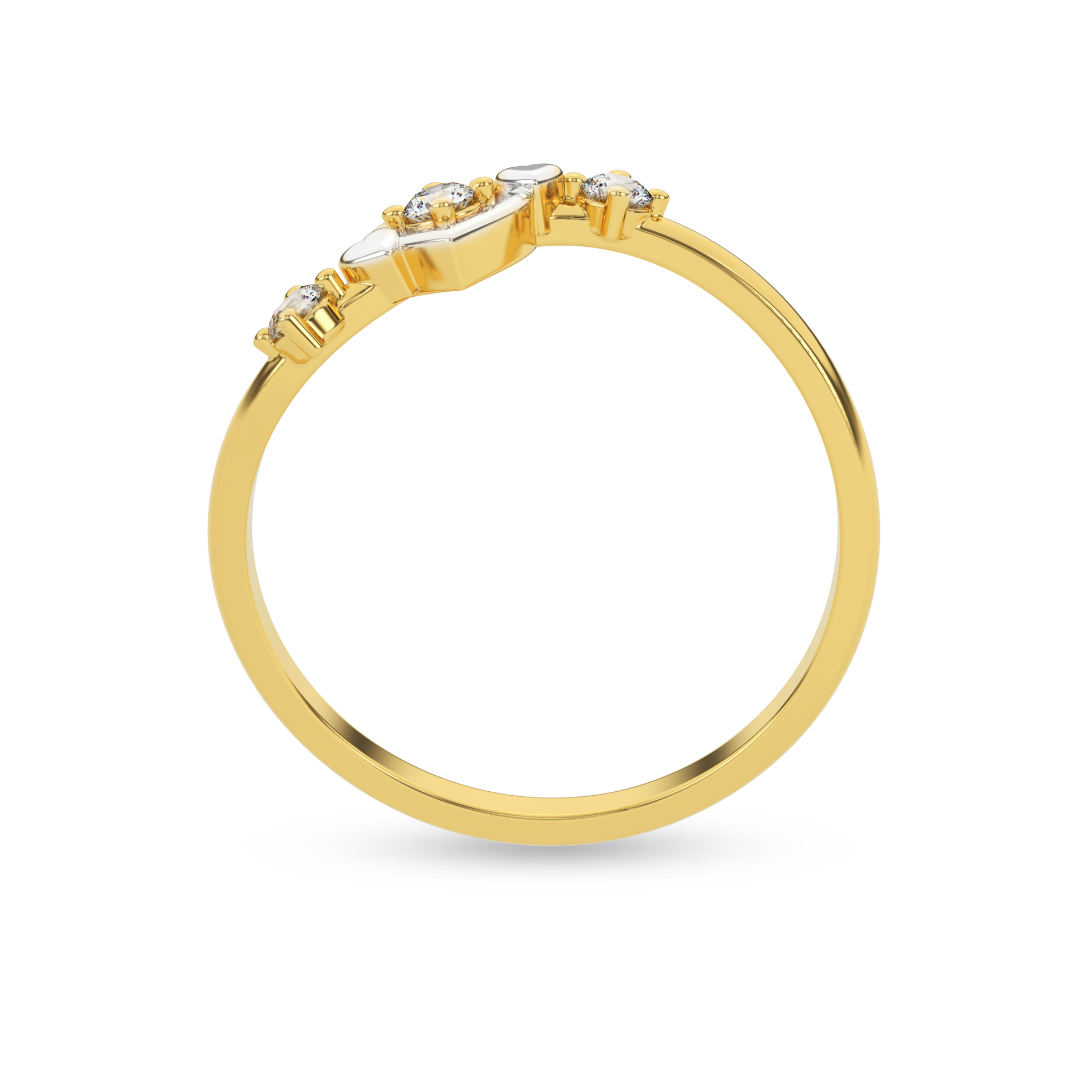 14 Kt Yellow Gold Diamond Ring