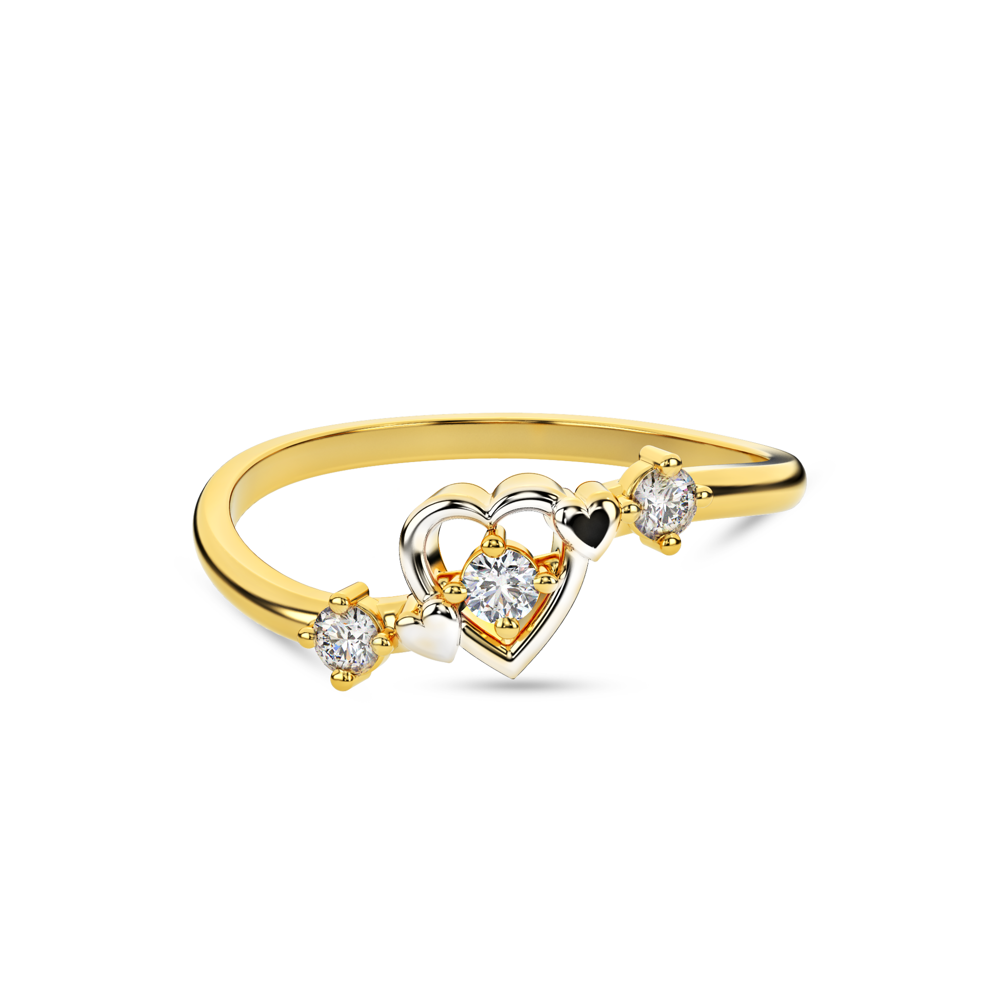 14 Kt Yellow Gold Diamond Ring