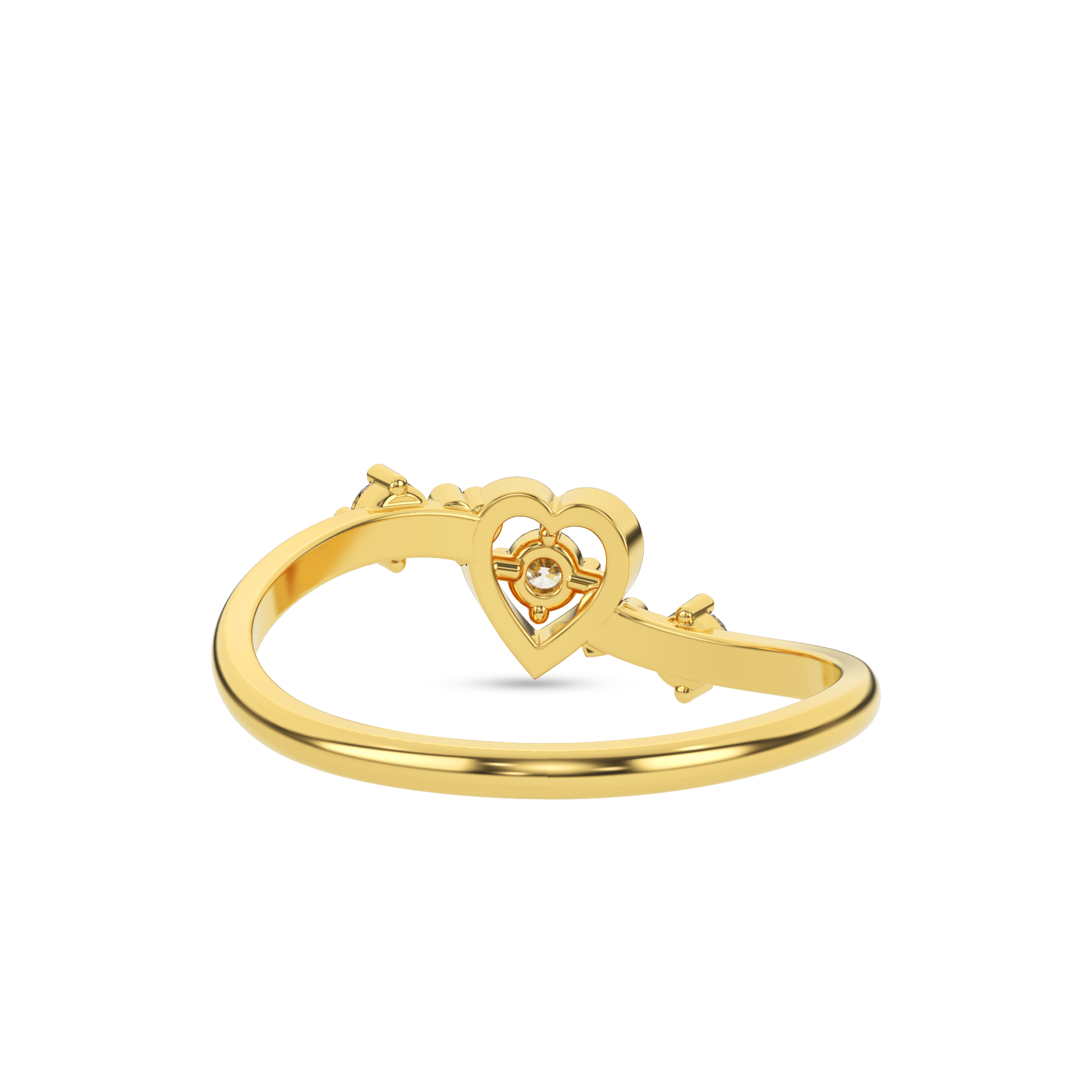 14 Kt Yellow Gold Diamond Ring
