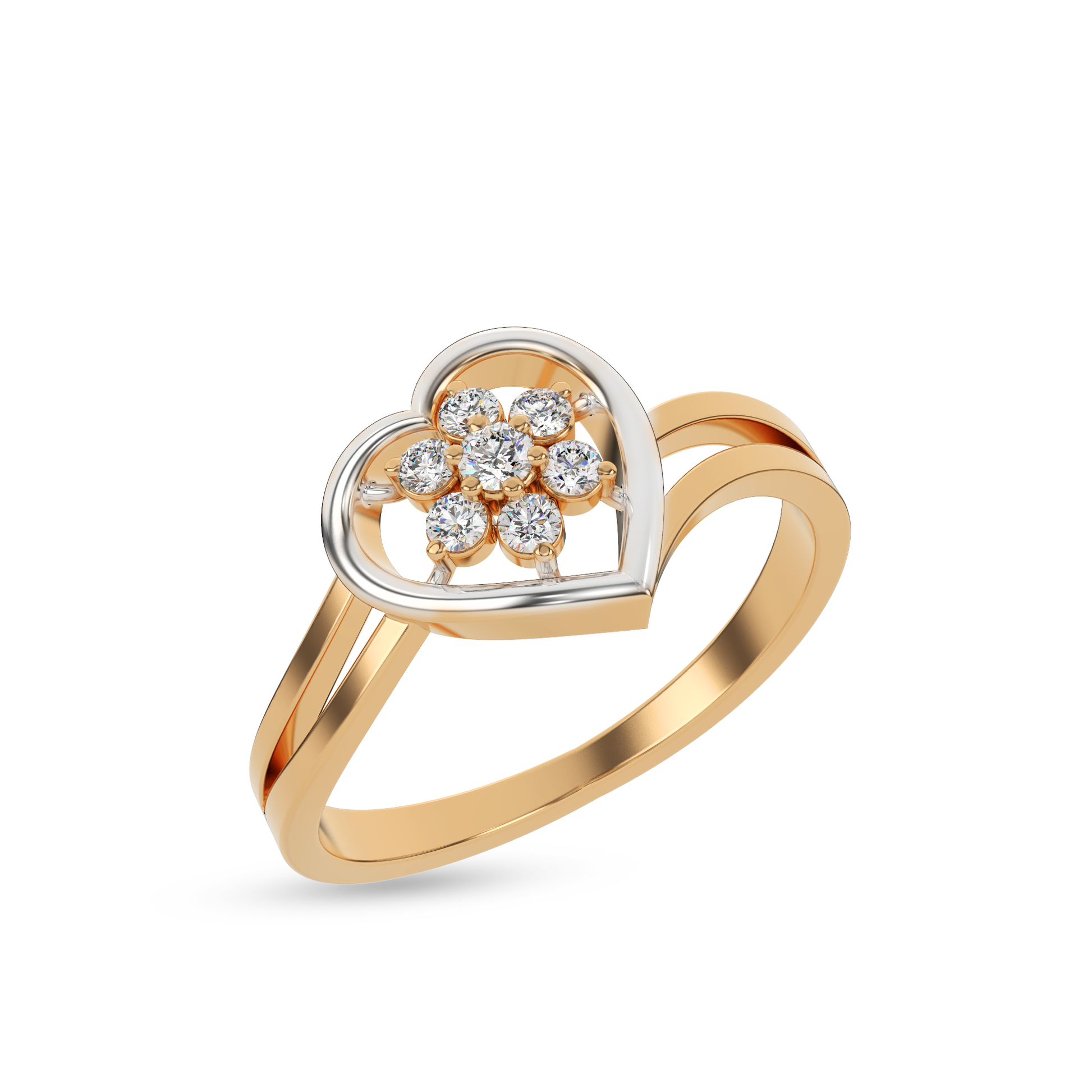 14 Kt Yellow Gold Diamond Ring