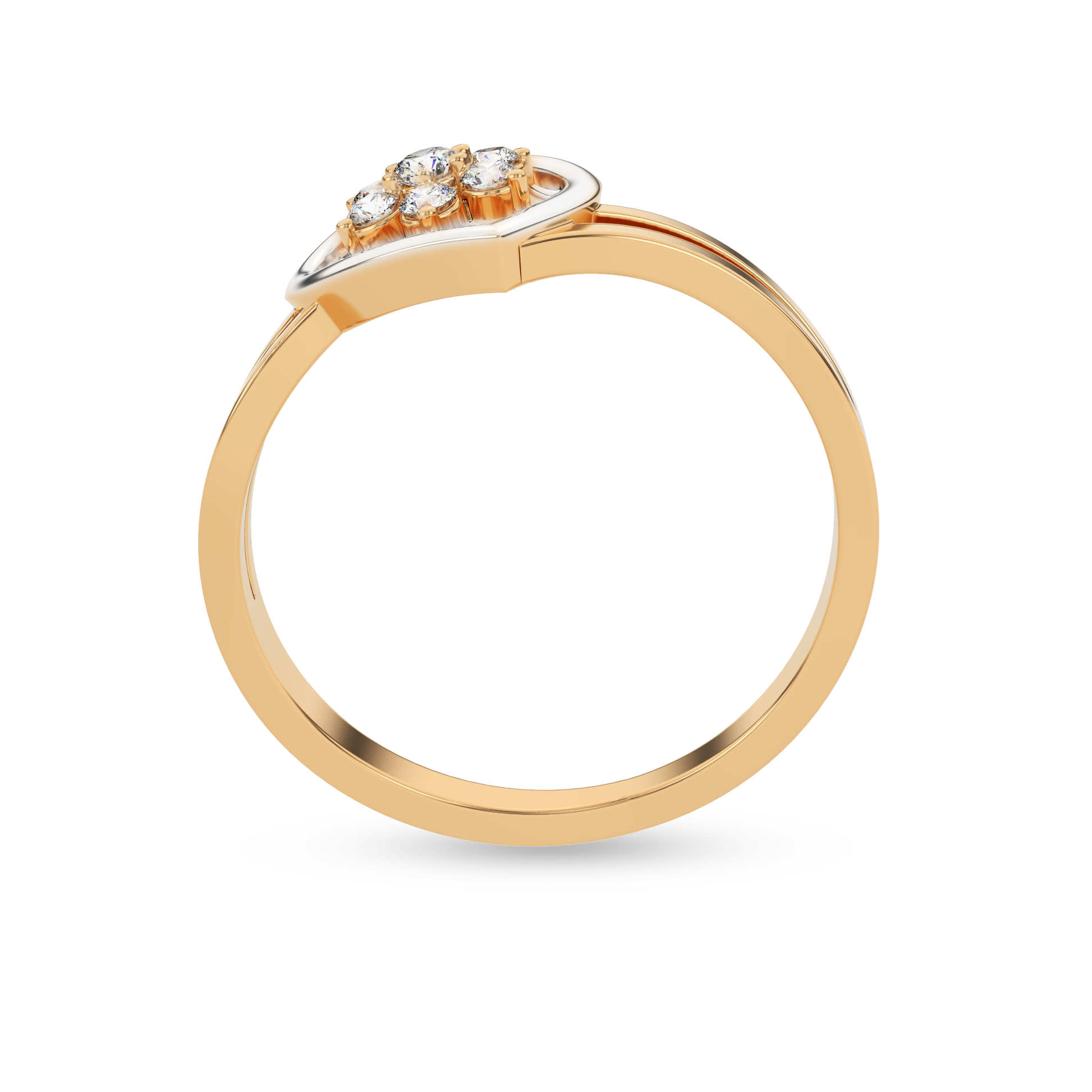 14 Kt Yellow Gold Diamond Ring