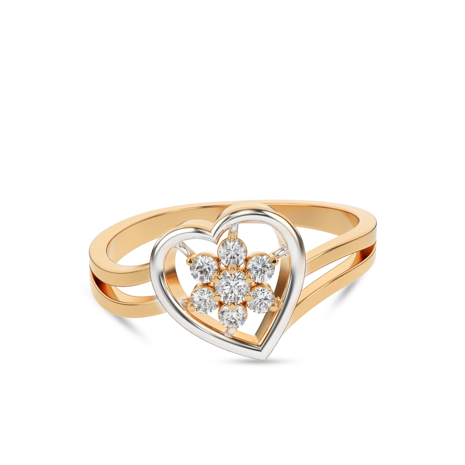 14 Kt Yellow Gold Diamond Ring
