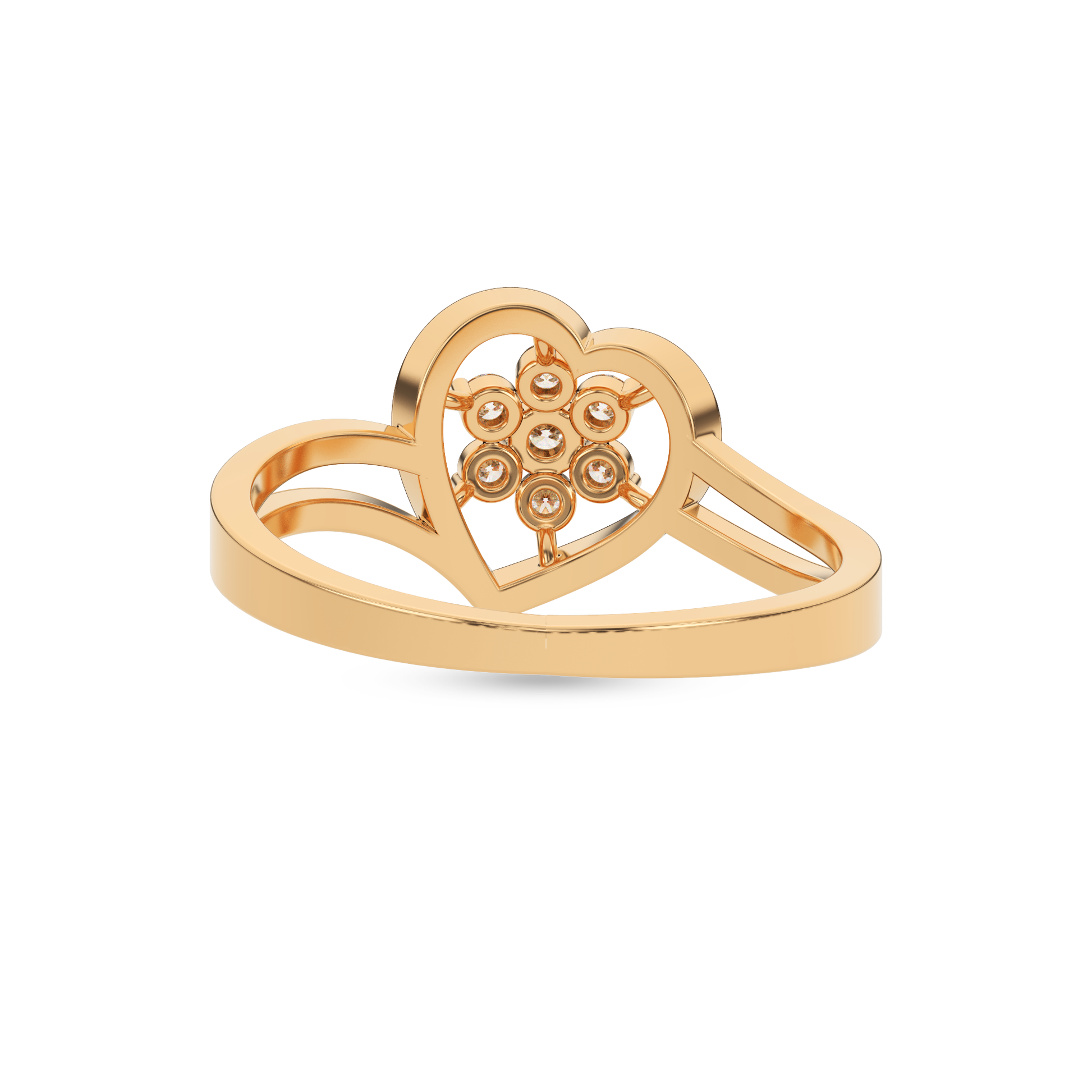 14 Kt Yellow Gold Diamond Ring