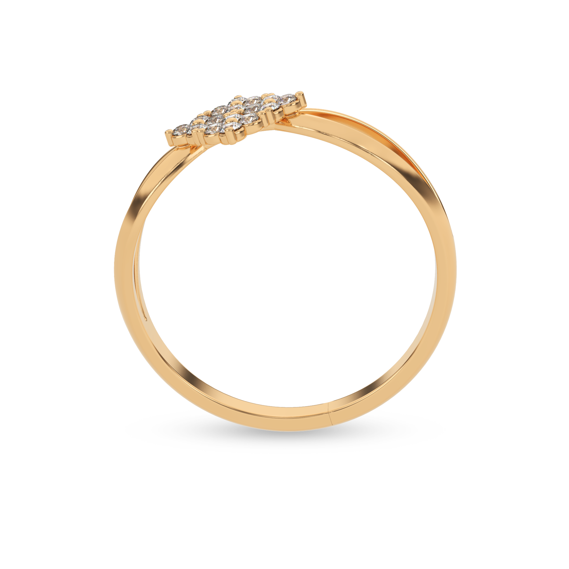 14 Kt Yellow Gold Diamond Ring