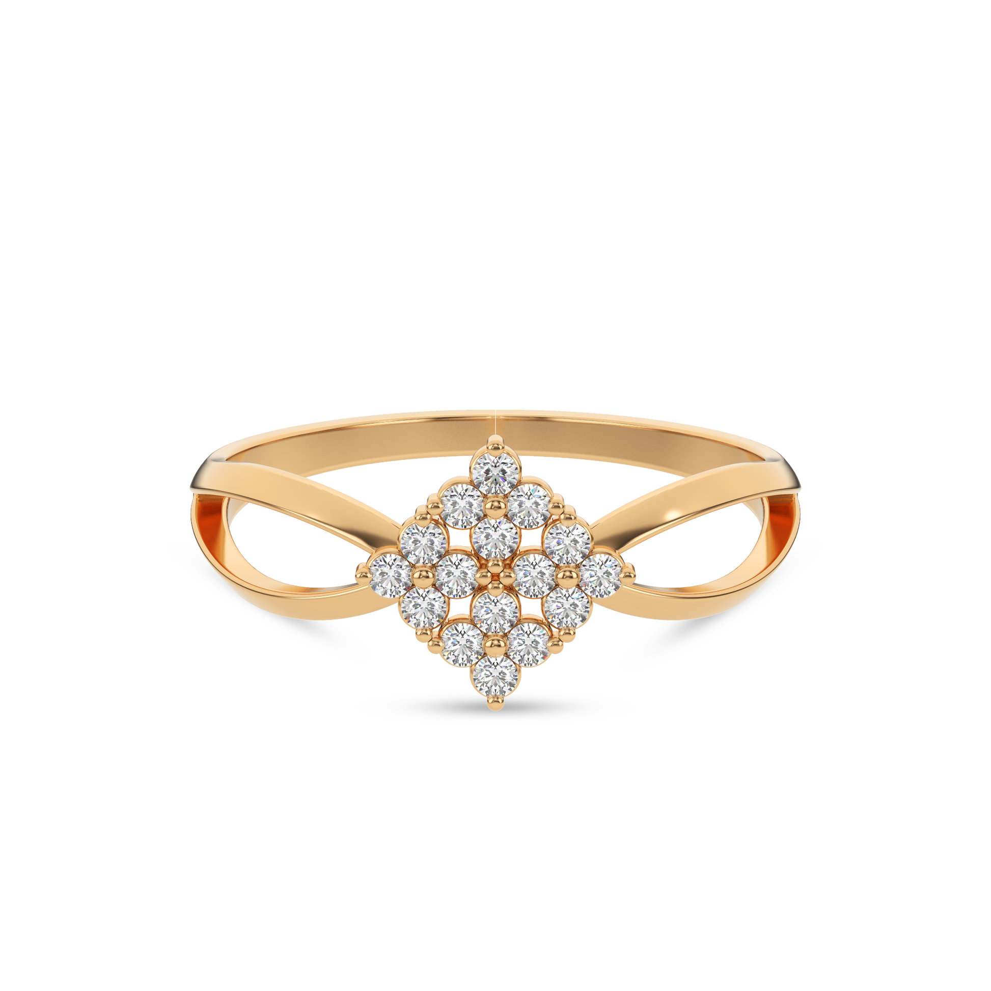 14 Kt Yellow Gold Diamond Ring