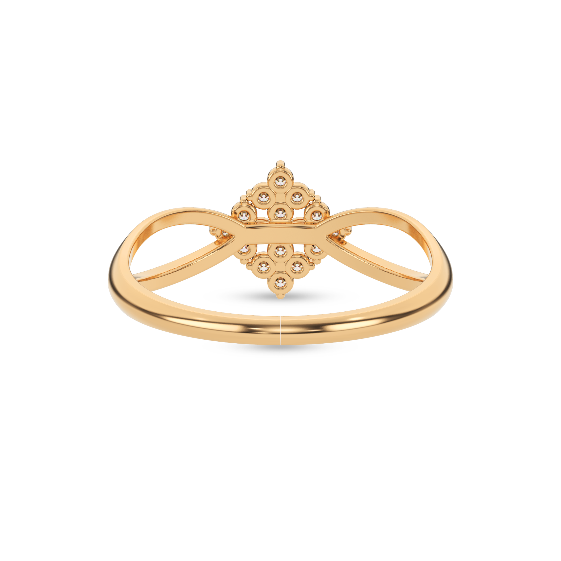 14 Kt Yellow Gold Diamond Ring
