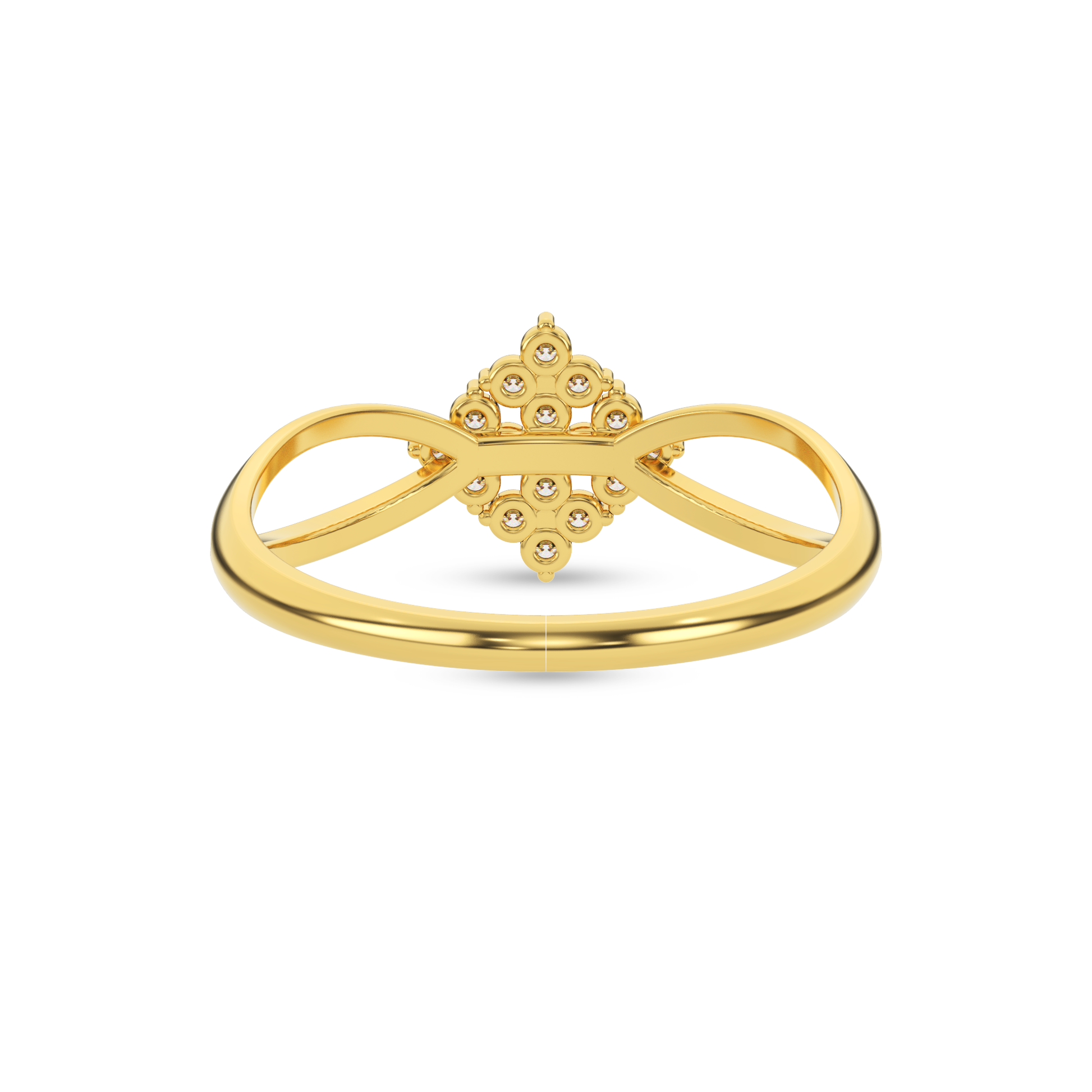 14 Kt Yellow Gold Diamond Ring