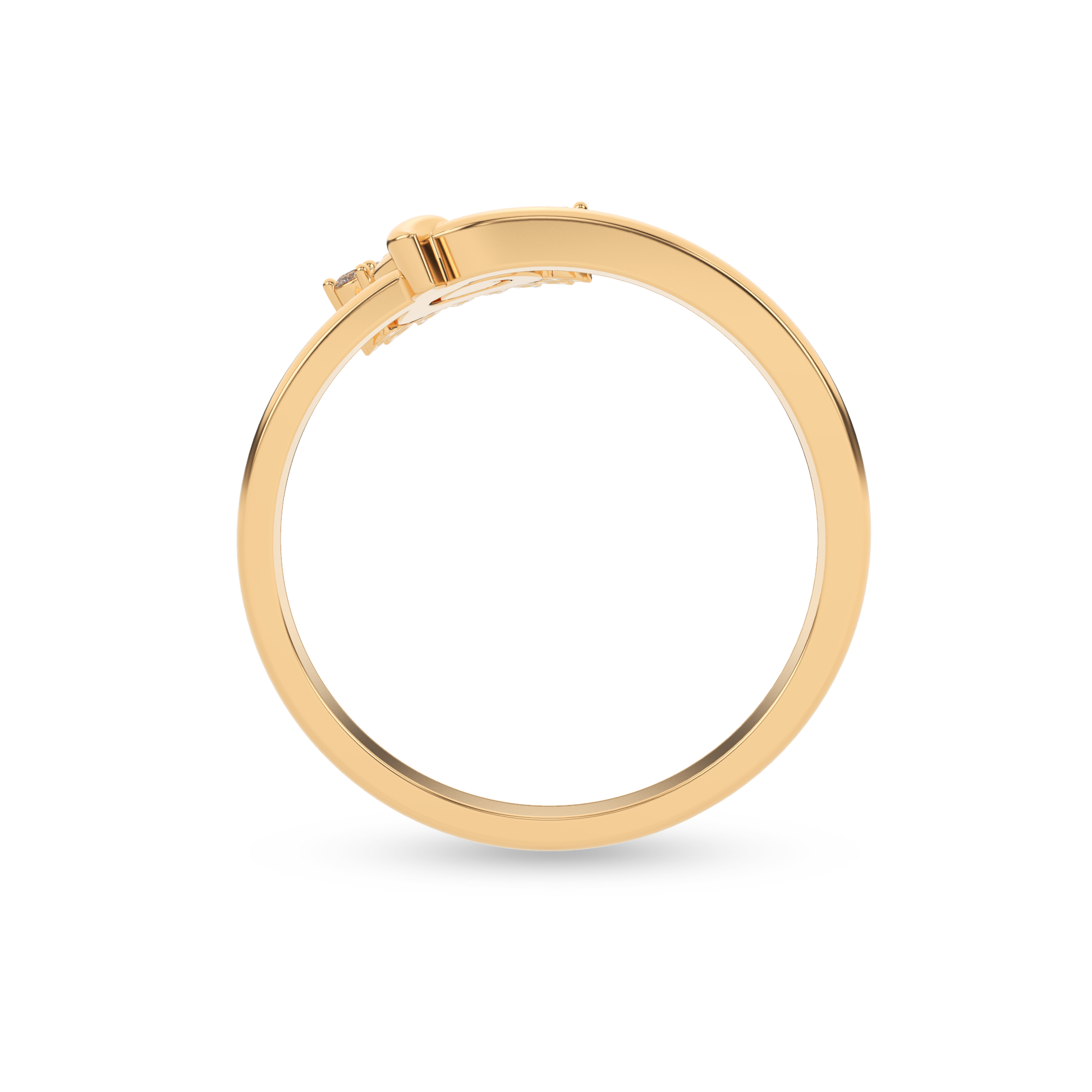 14 Kt Yellow Gold Diamond Ring