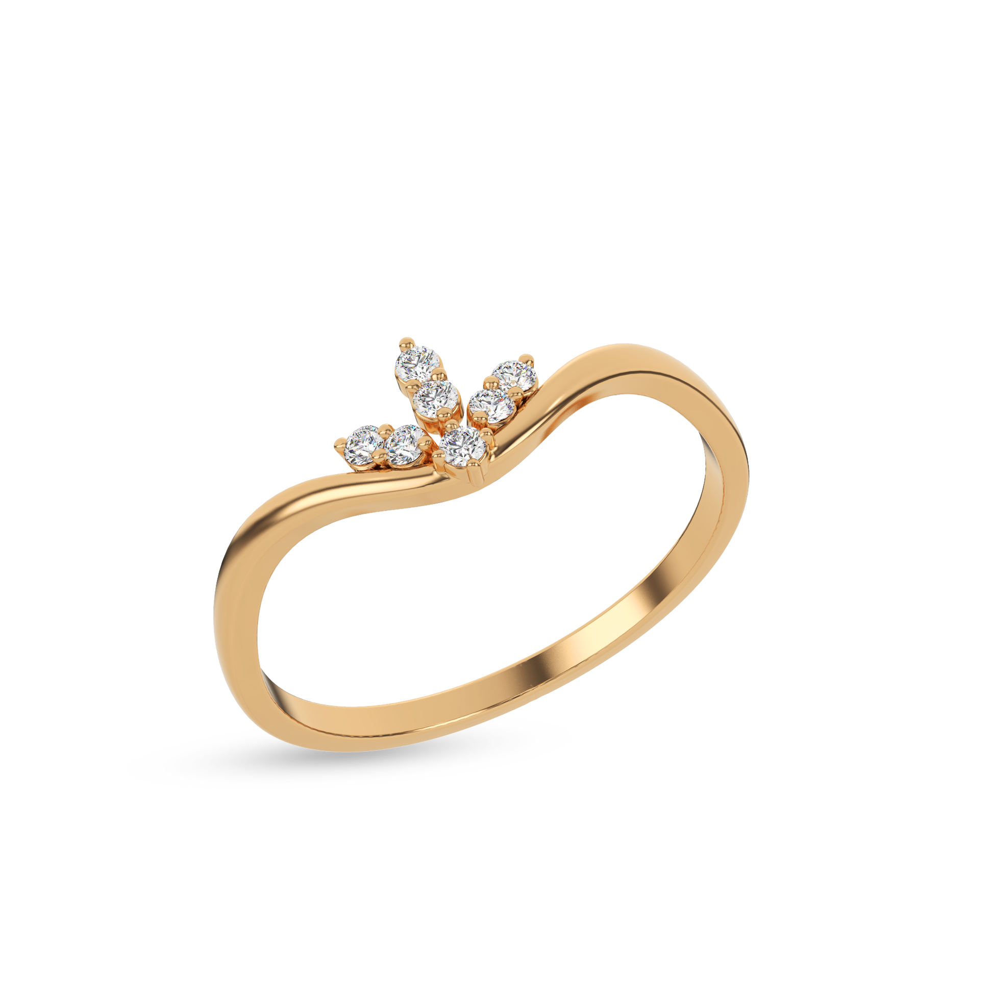 14 Kt Yellow Gold Diamond Ring