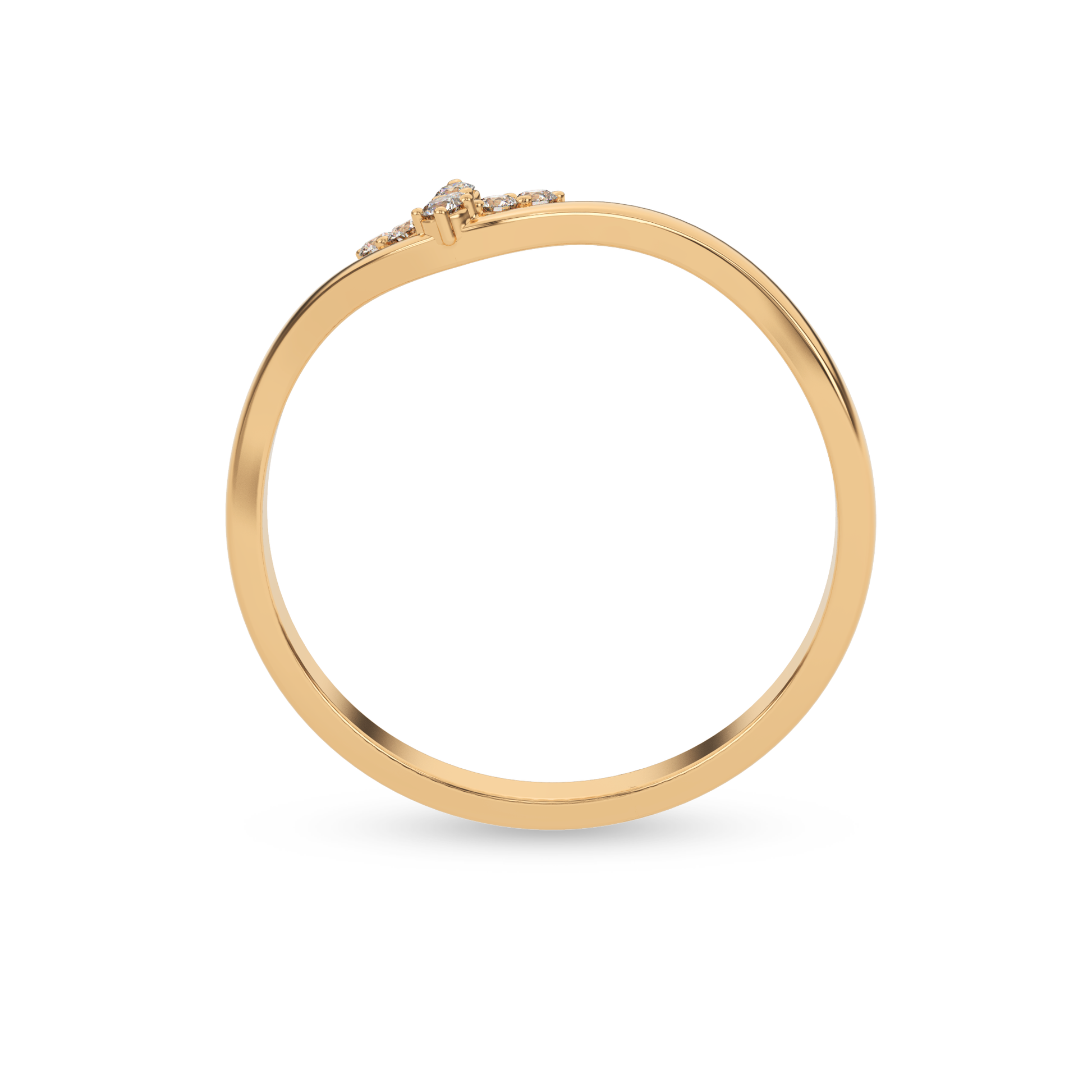 14 Kt Yellow Gold Diamond Ring