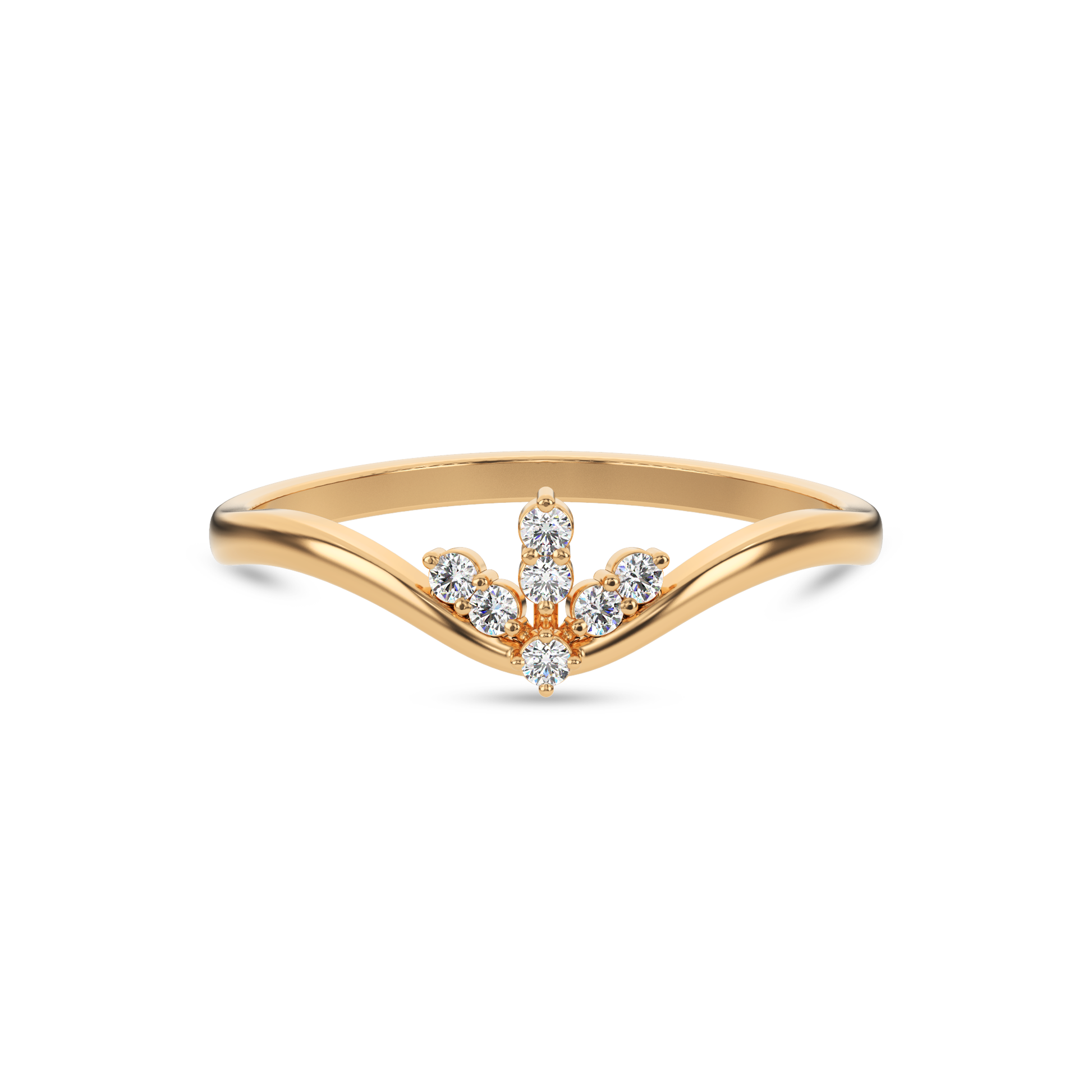 14 Kt Yellow Gold Diamond Ring