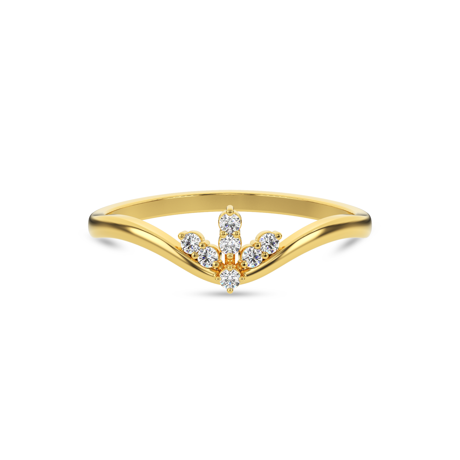 14 Kt Yellow Gold Diamond Ring