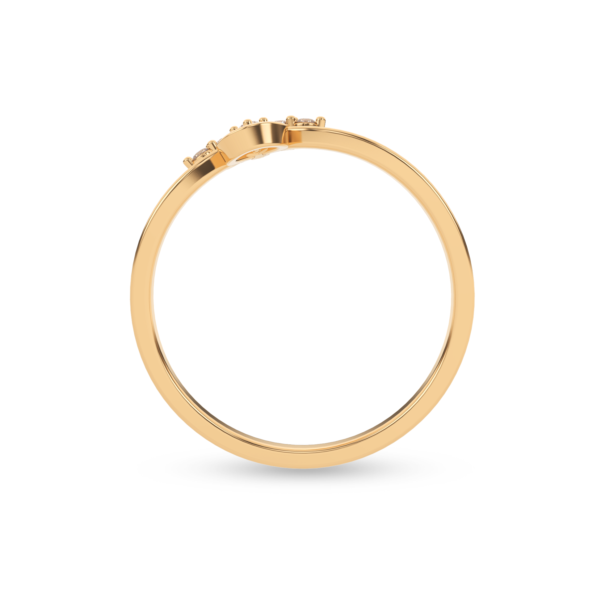 14 Kt Yellow Gold Diamond Ring
