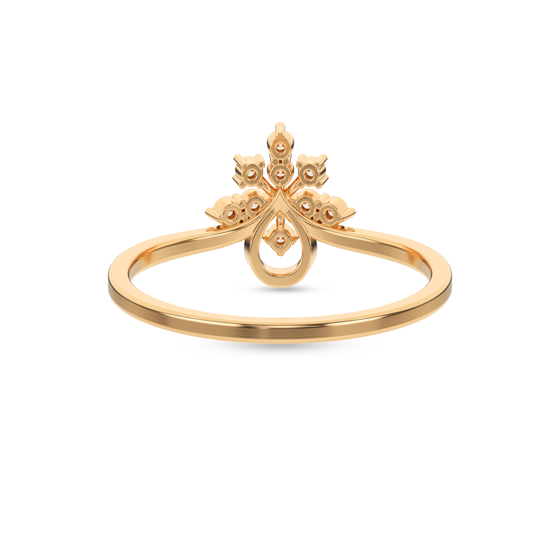 14 Kt Yellow Gold Diamond Ring