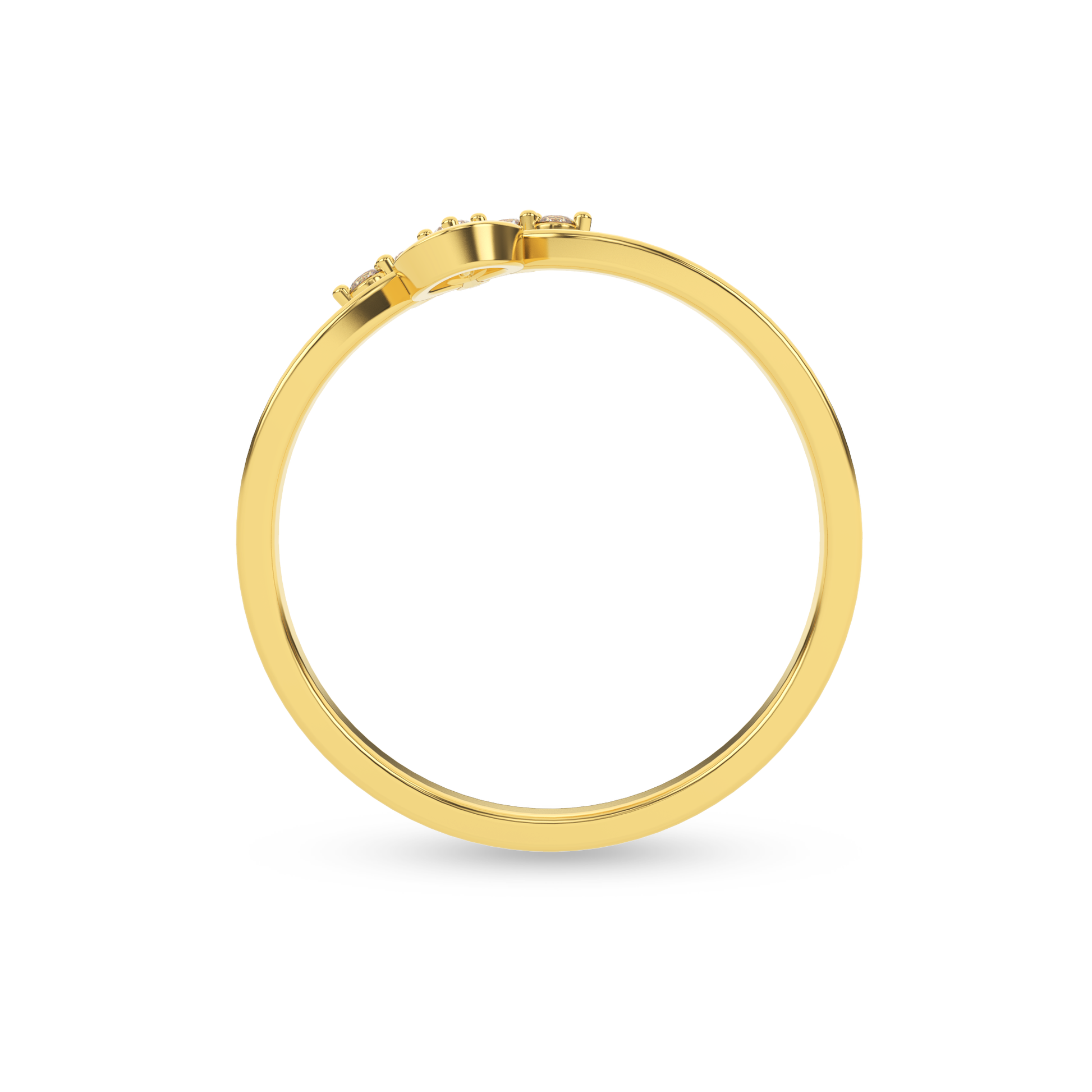 14 Kt Yellow Gold Diamond Ring