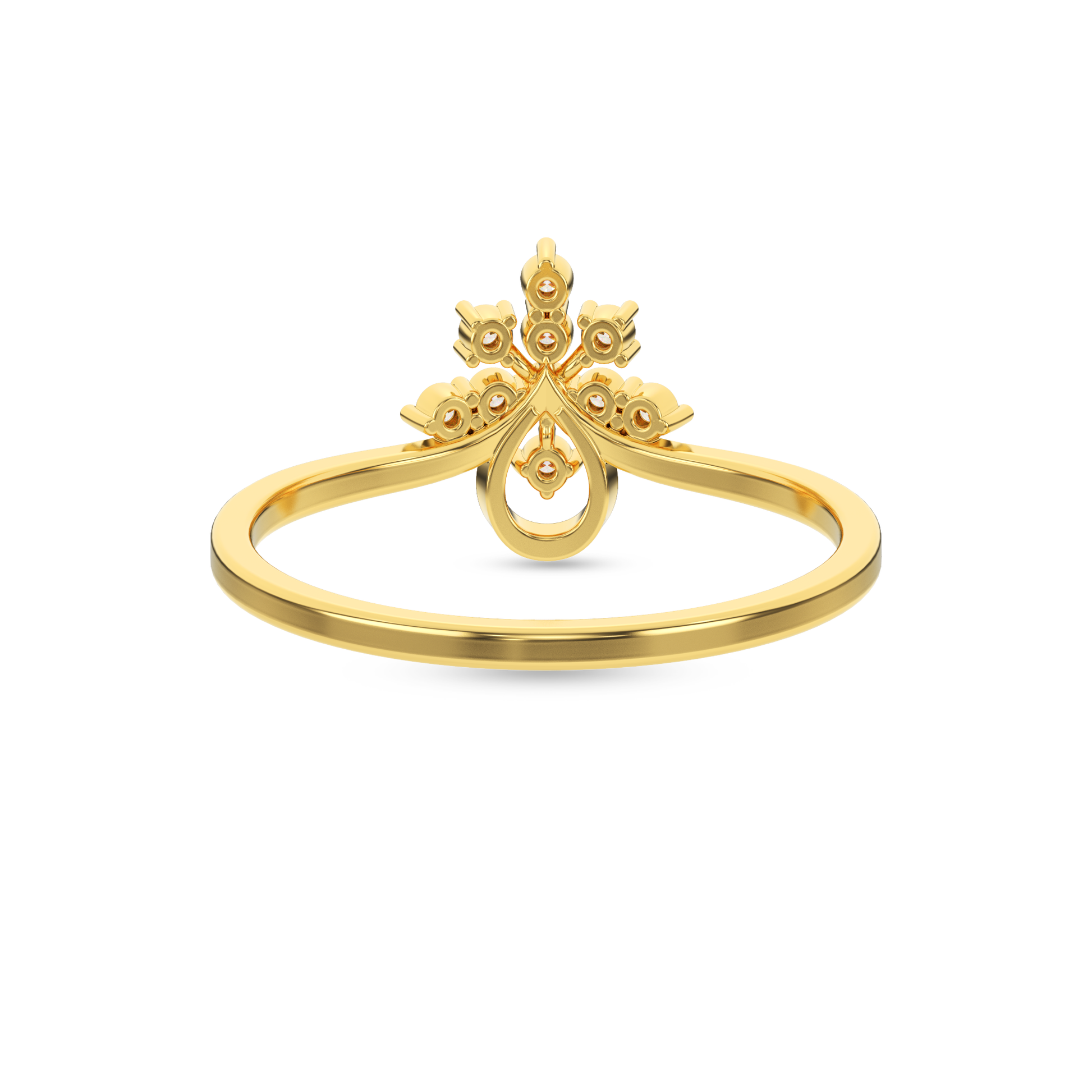 14 Kt Yellow Gold Diamond Ring