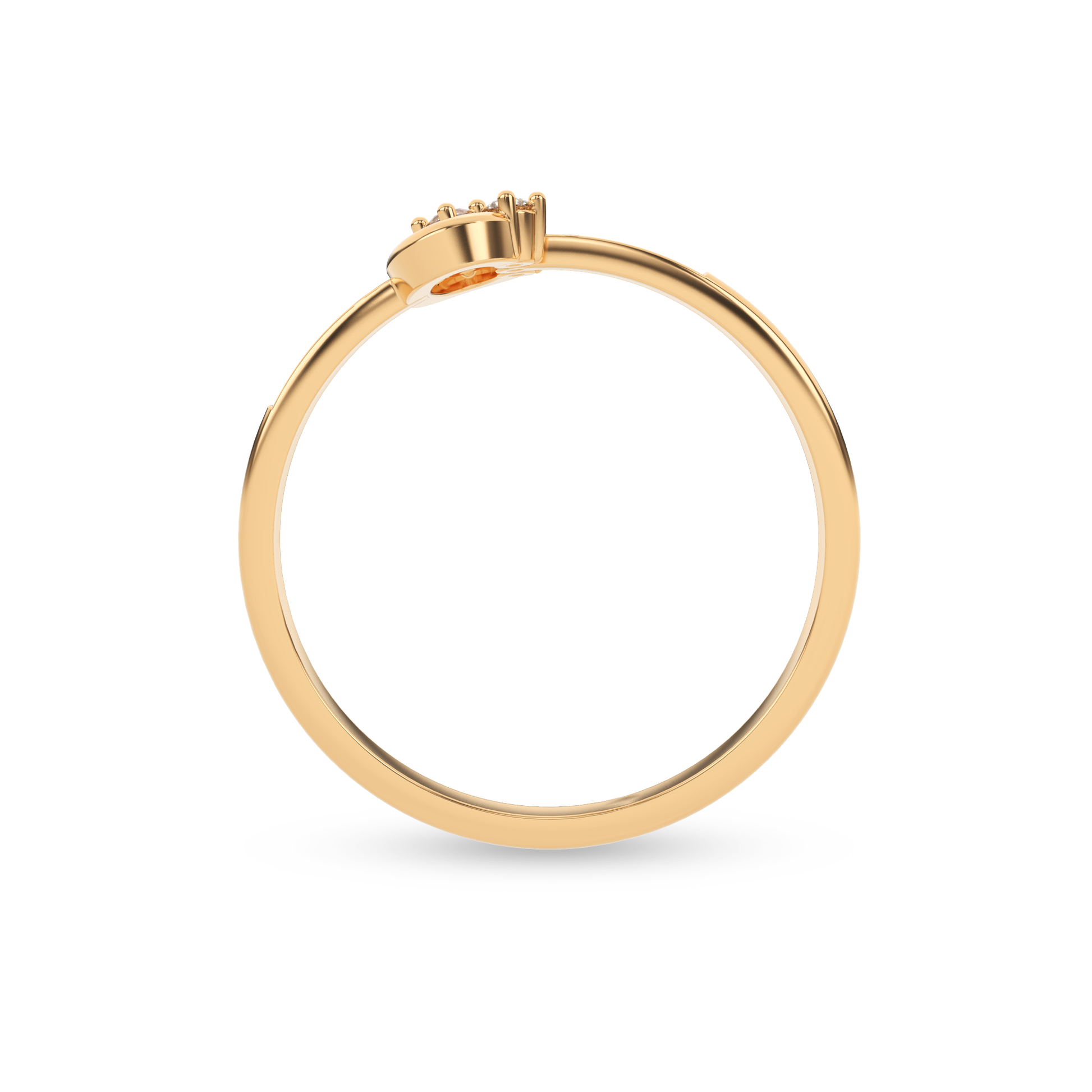14 Kt Yellow Gold Diamond Ring
