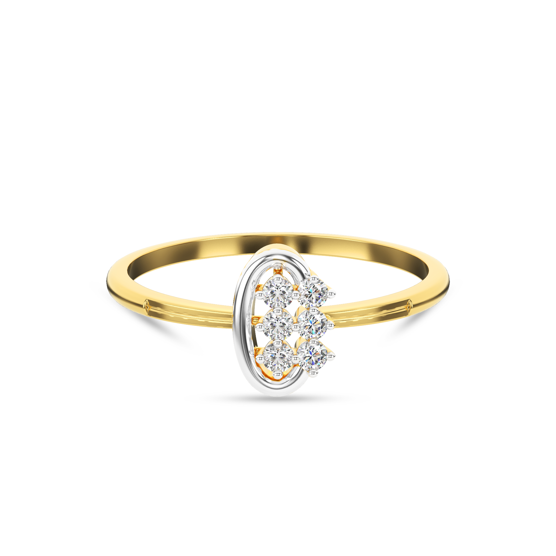 14 Kt Yellow Gold Diamond Ring