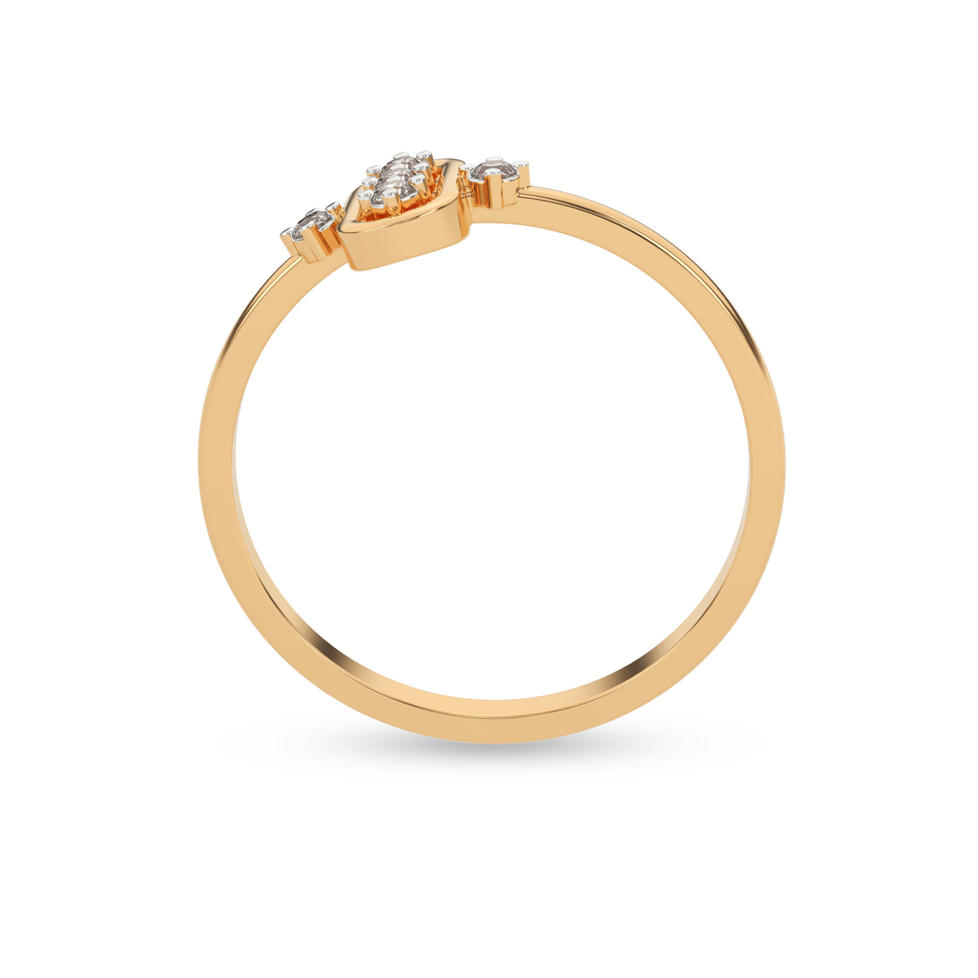 14 Kt Yellow Gold Diamond Ring