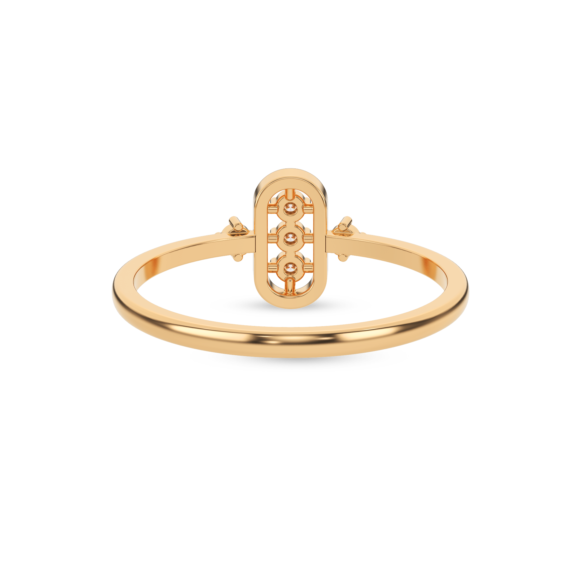 14 Kt Yellow Gold Diamond Ring