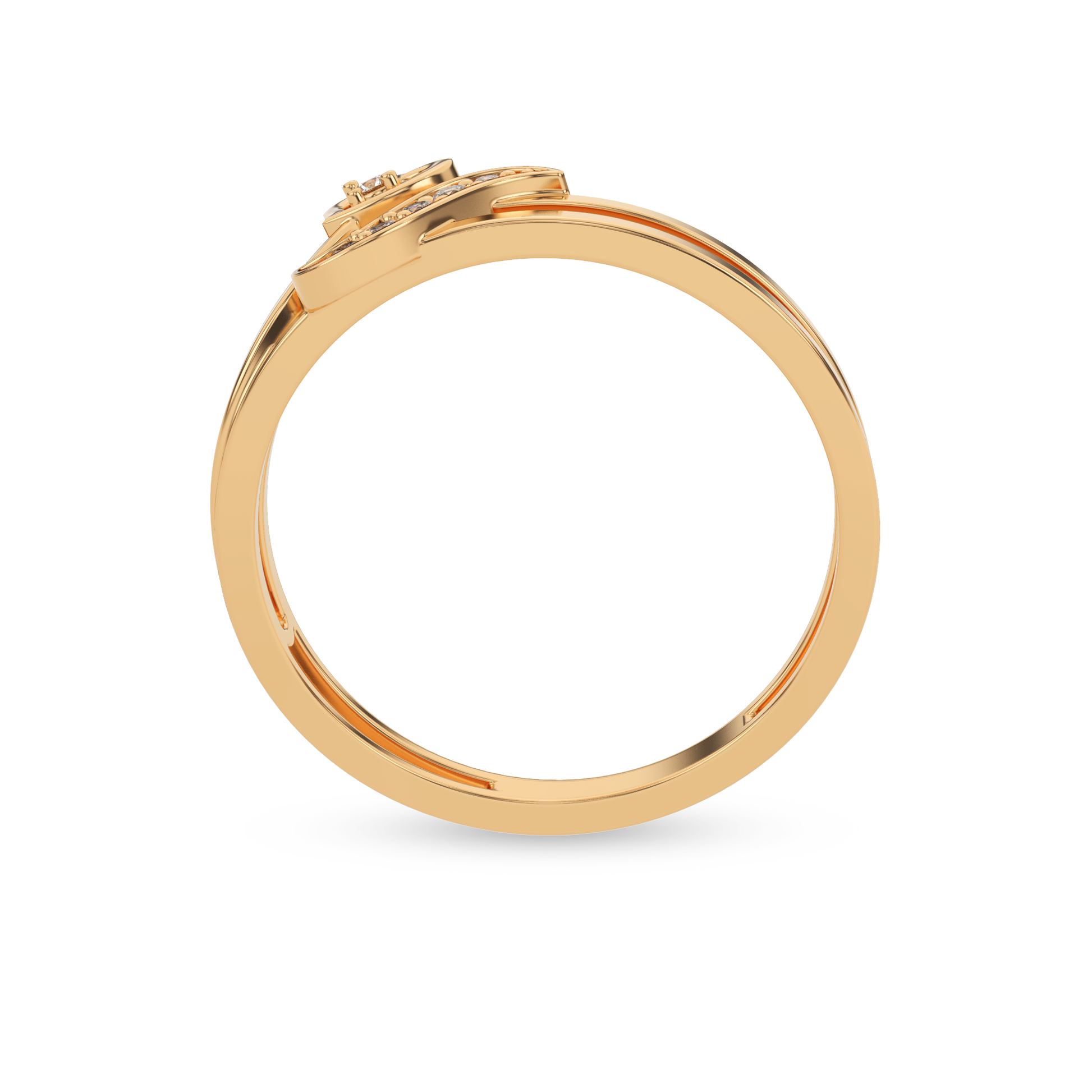 14 Kt Yellow Gold Diamond Ring