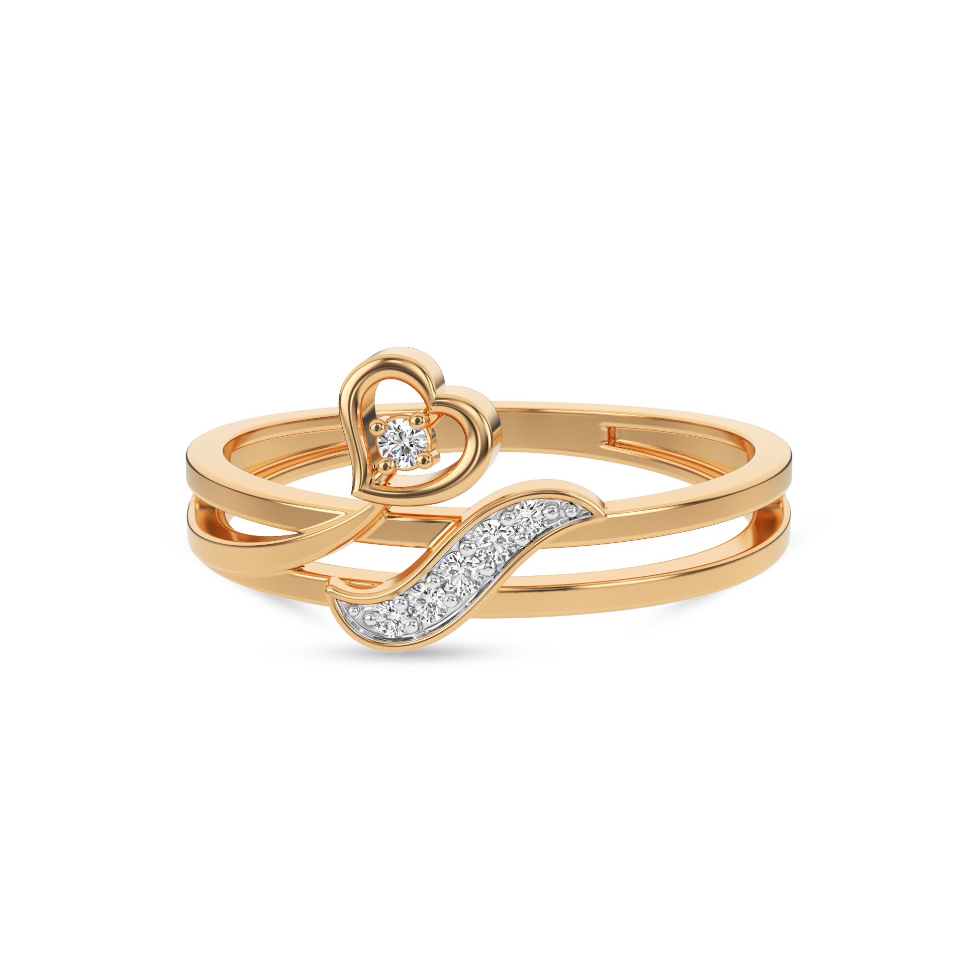 14 Kt Yellow Gold Diamond Ring