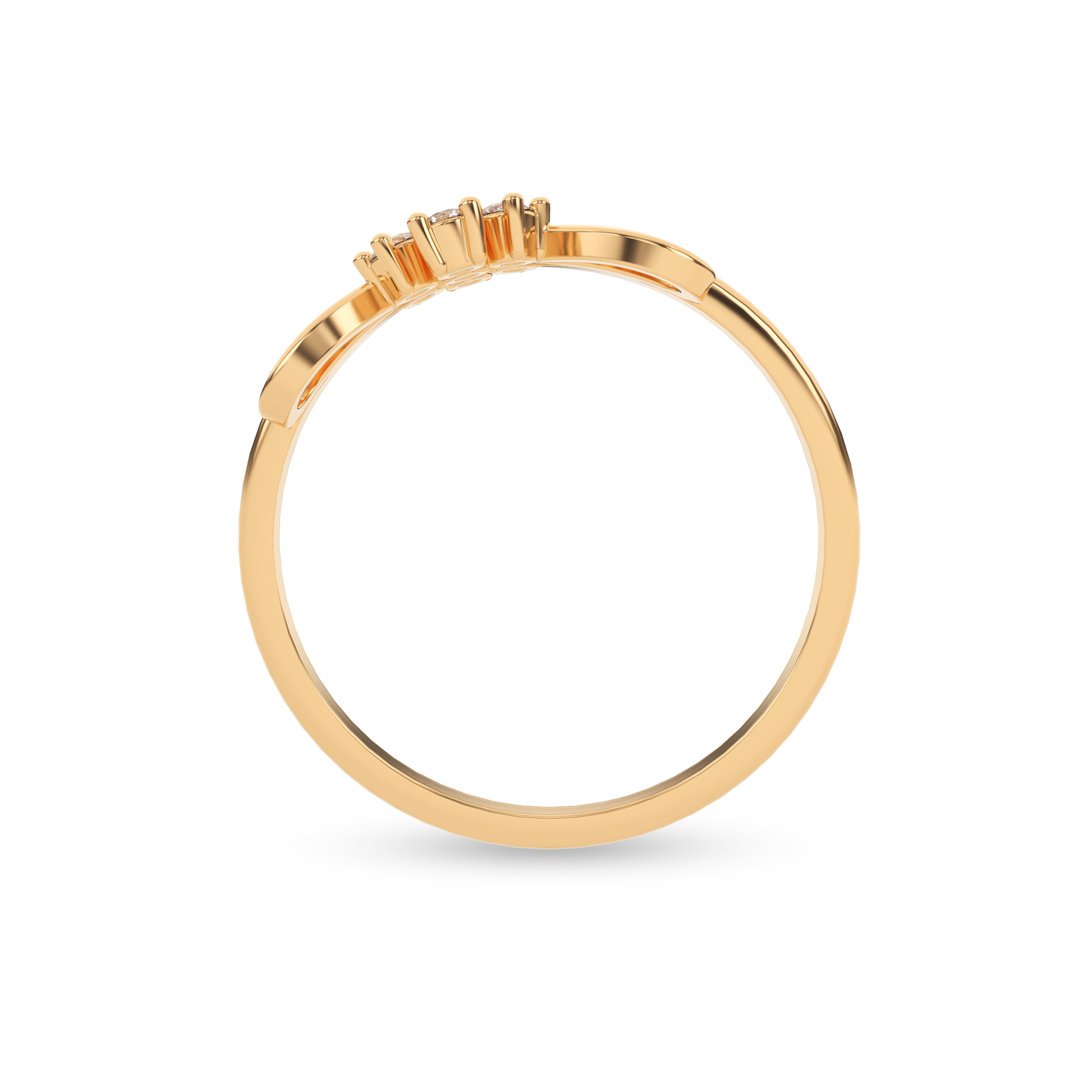 14 Kt Yellow Gold Diamond Ring