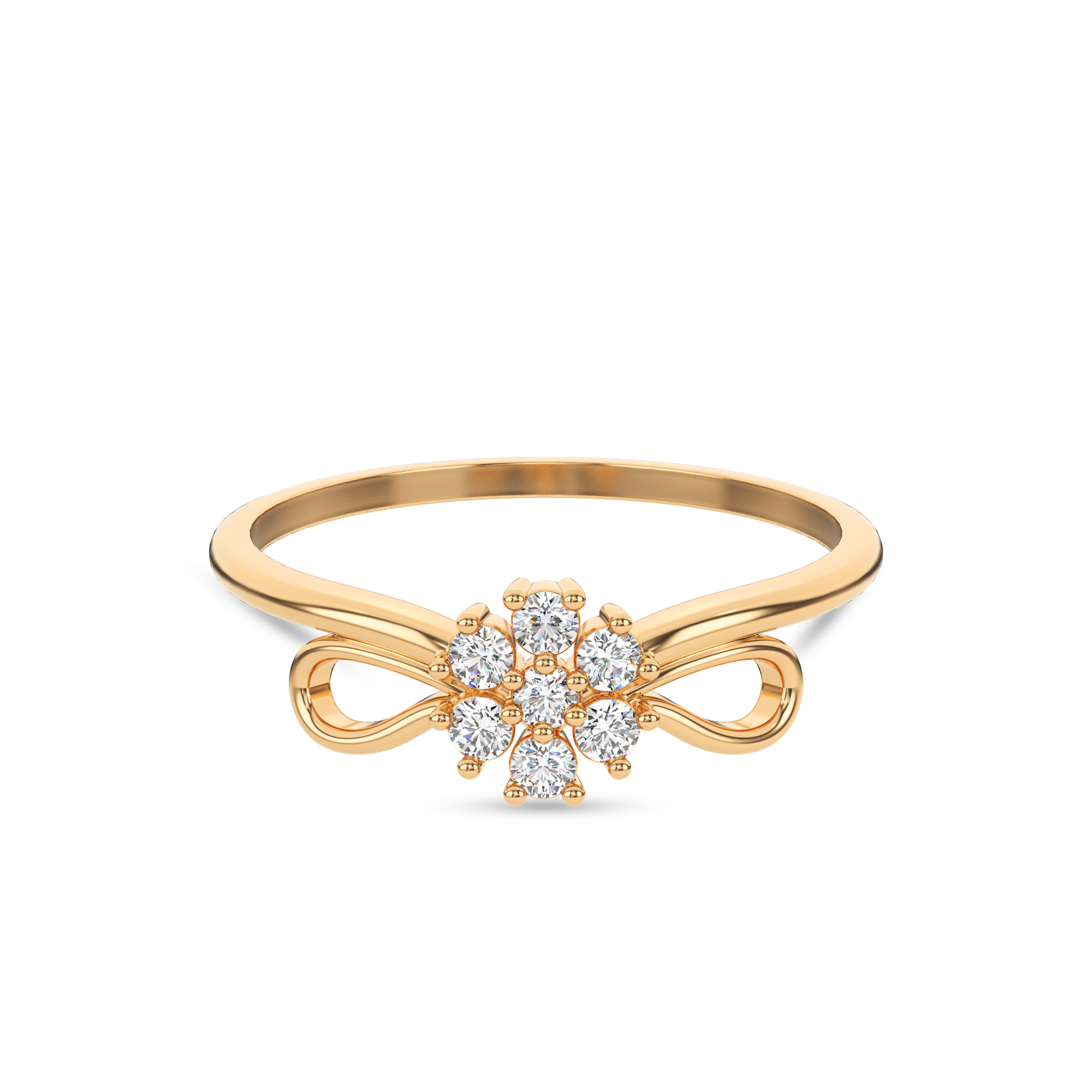 14 Kt Yellow Gold Diamond Ring