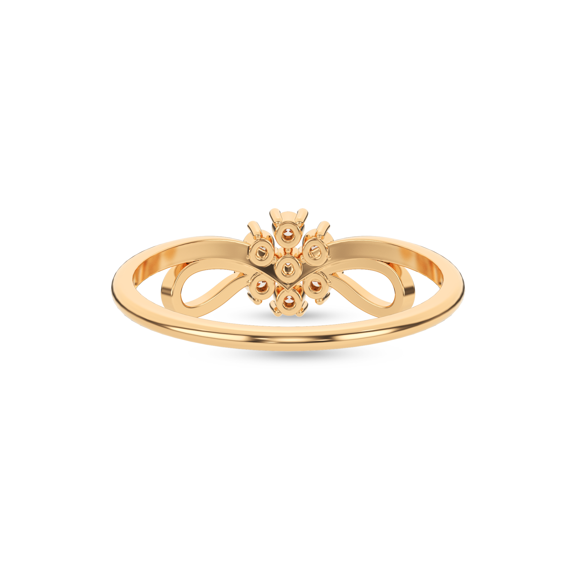 14 Kt Yellow Gold Diamond Ring